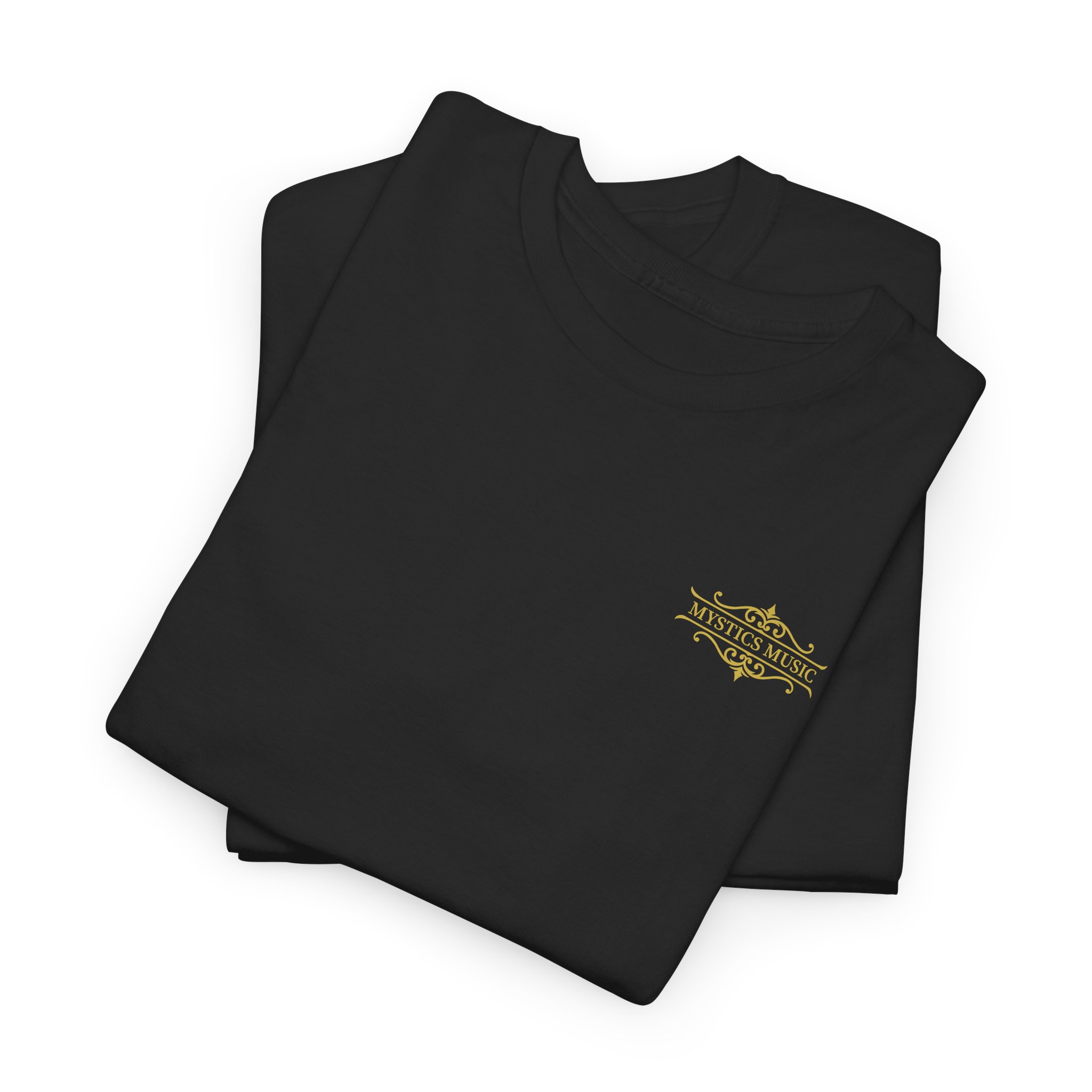 Mystics Music Unisex Heavy Cotton Short Sleeve T-Shirt (dark colors - left chest logo) - Image 6