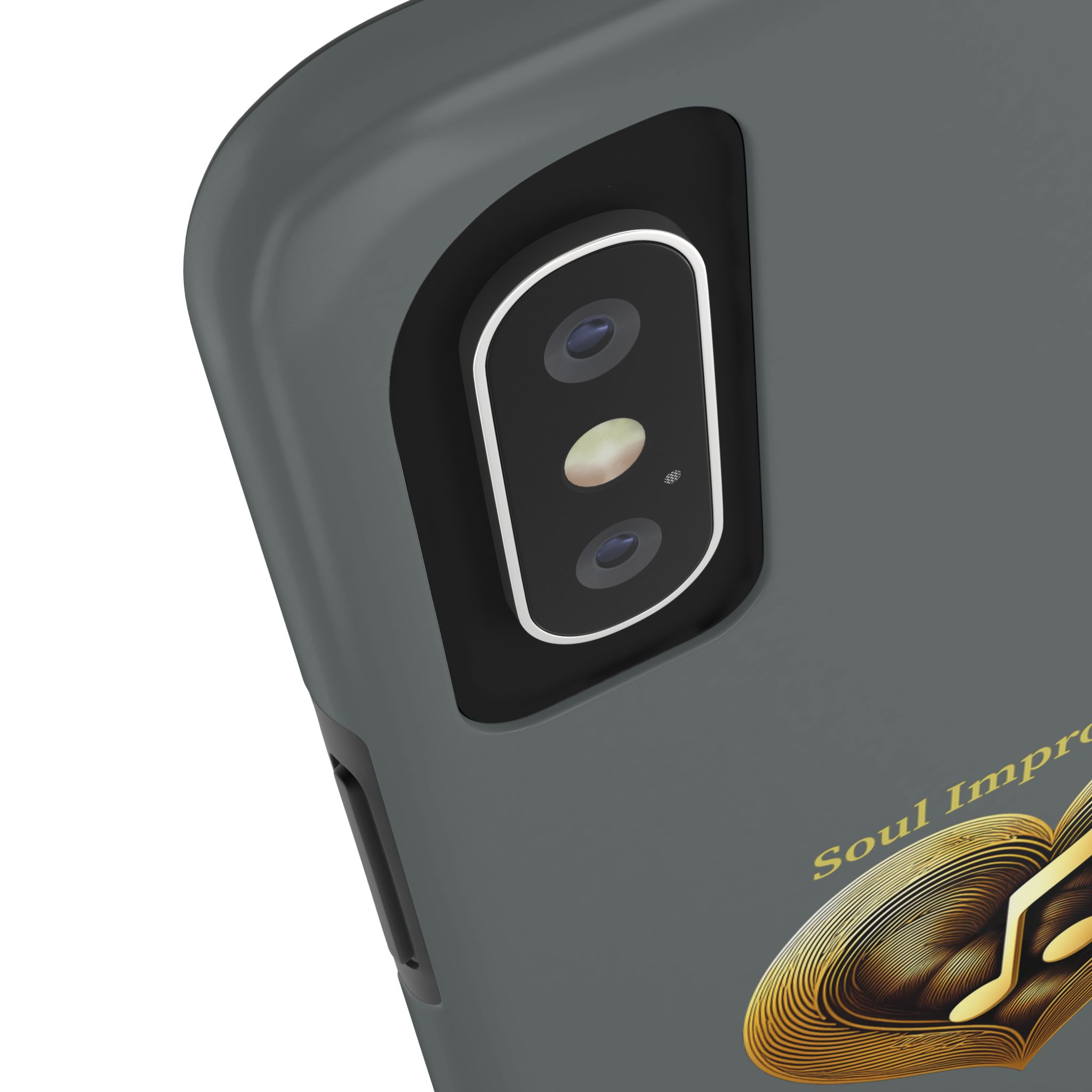 Gold Musical Heart Tough Phone Case - Grey - Image 9