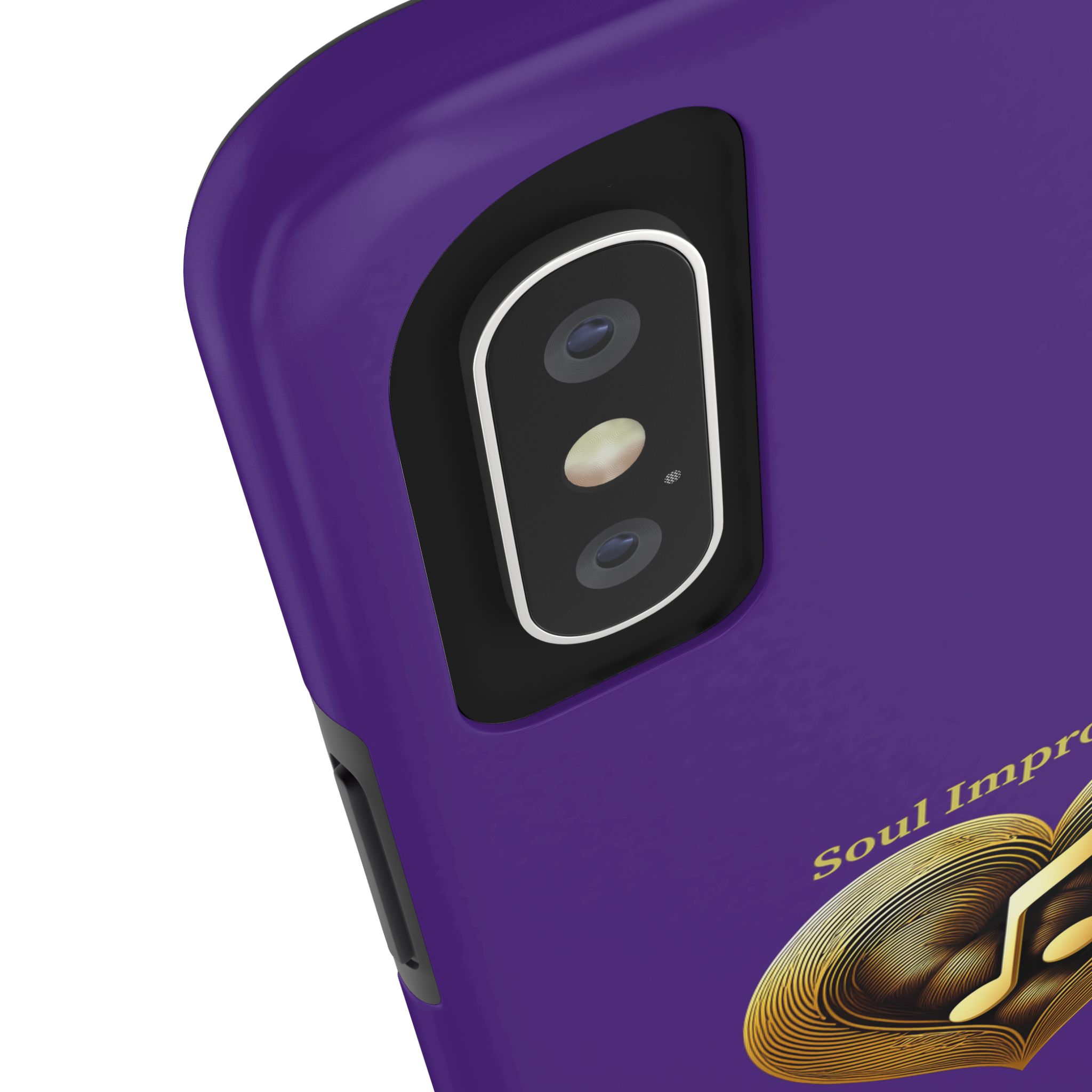 Gold Musical Heart Tough Phone Case - Purple - Image 9