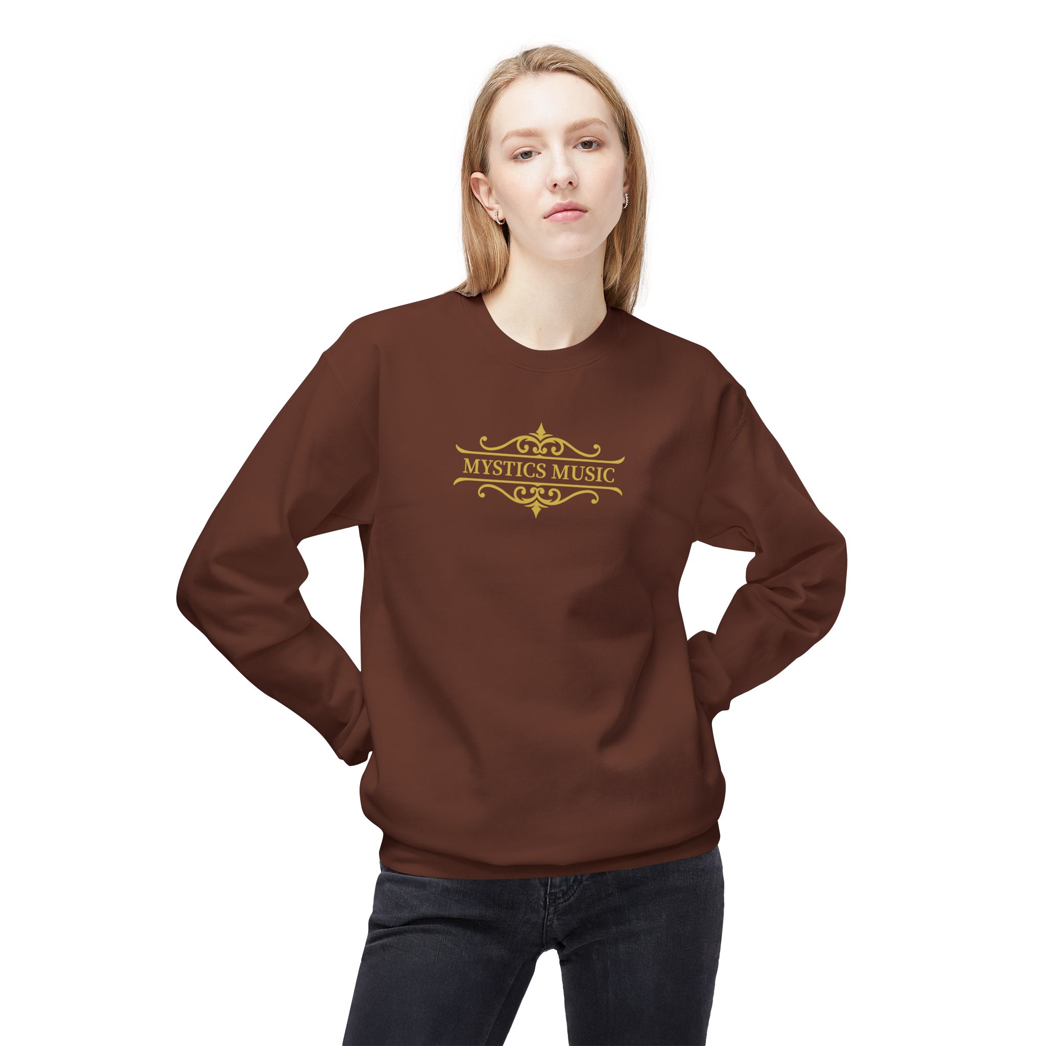 Mystics Music Unisex Midweight Crewneck Sweatshirt (dark colors - large logo) - Image 23