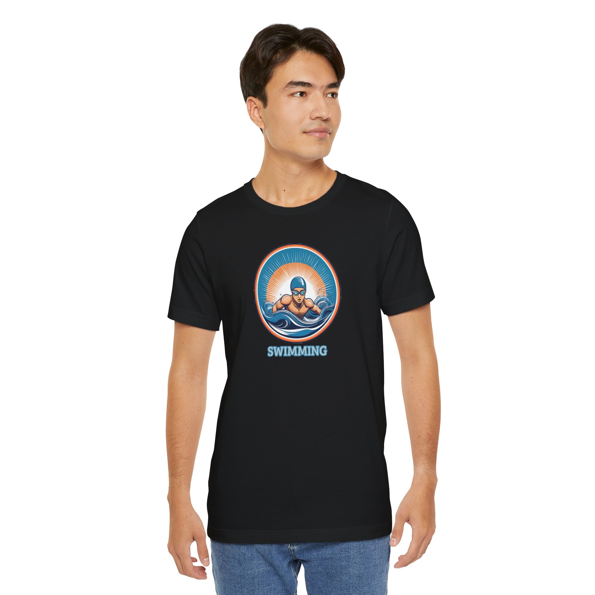 Men's Swimming - Unisex Jersey Short Sleeve T-Shirt - Image 10