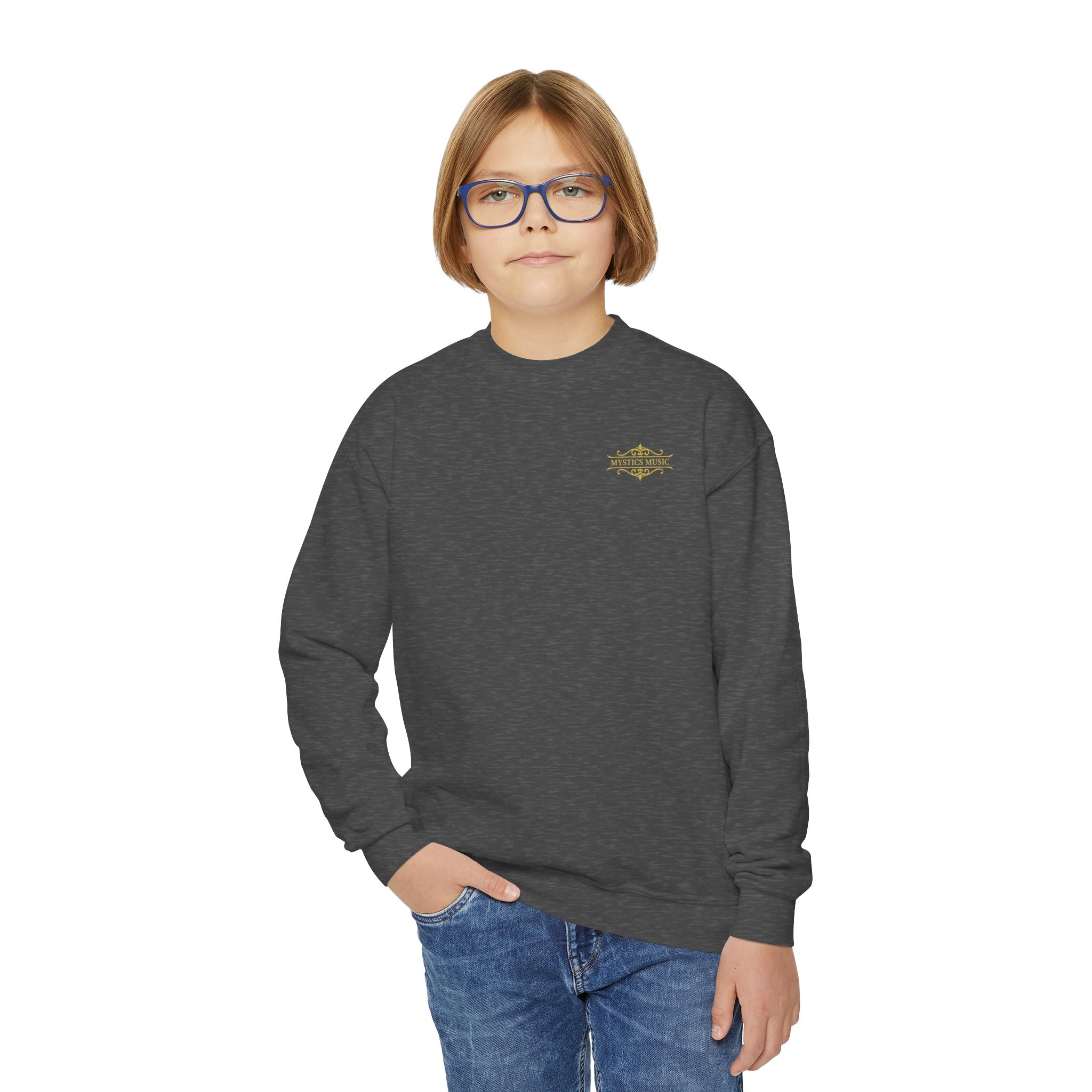 Mystics Music Youth Crewneck Sweatshirt (left chest logo) - Image 12