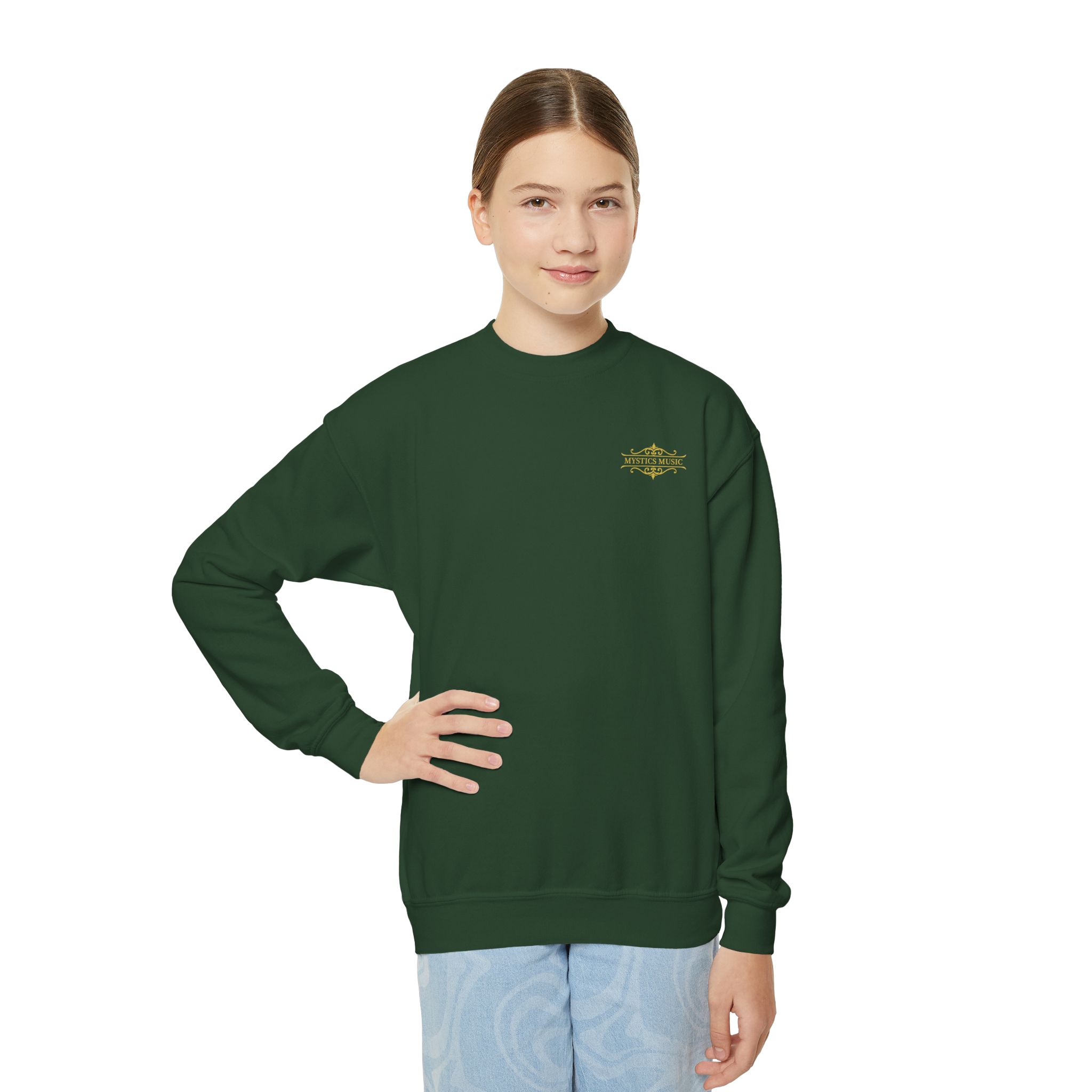 Mystics Music Youth Crewneck Sweatshirt (left chest logo) - Image 7