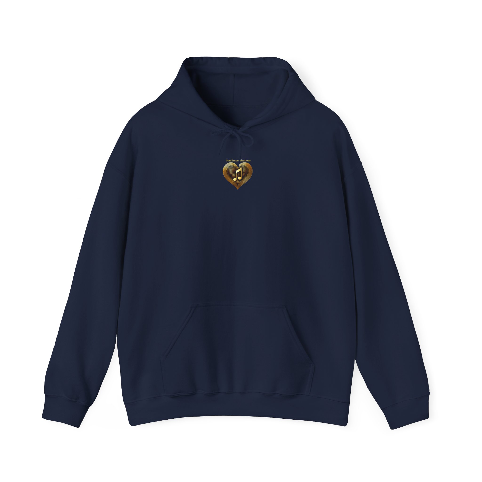 Gold Musical Heart Unisex Heavy Blend™ Pullover Hooded Sweatshirt - Image 18