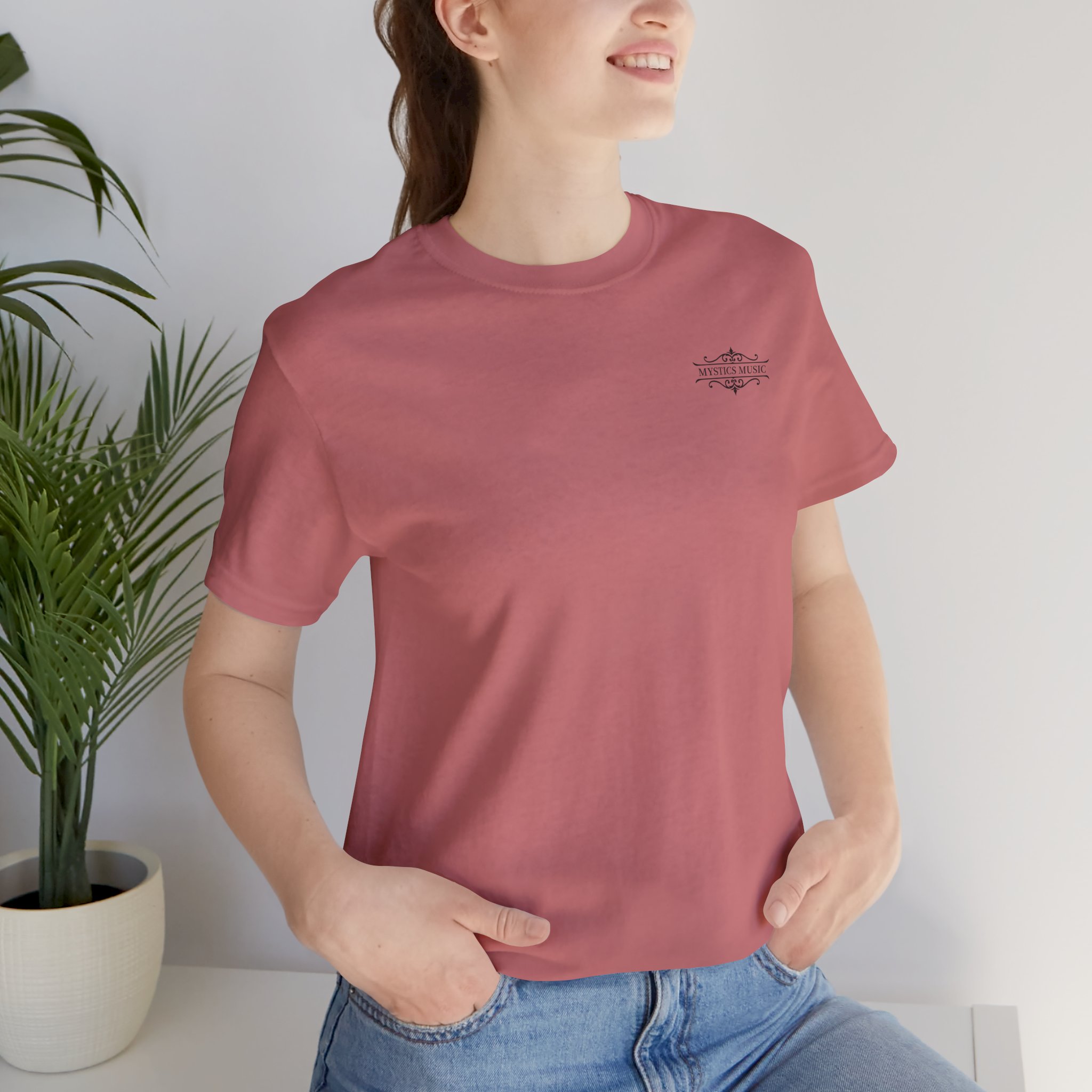 Mystics Music Unisex Jersey Short Sleeve T-Shirt (light colors - left chest logo) - Image 9