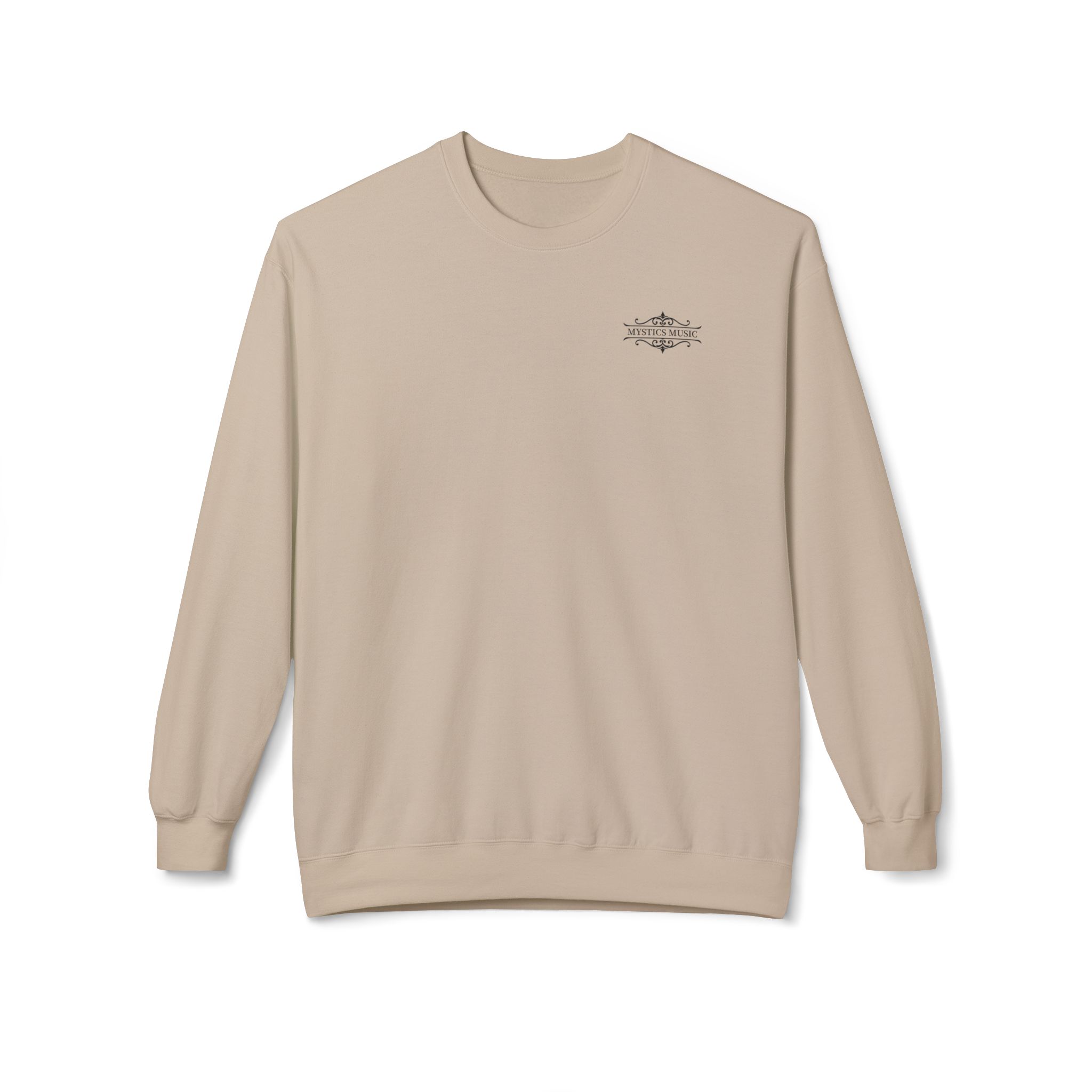 Mystics Music Unisex Midweight Crewneck Sweatshirt (light colors - left chest logo)