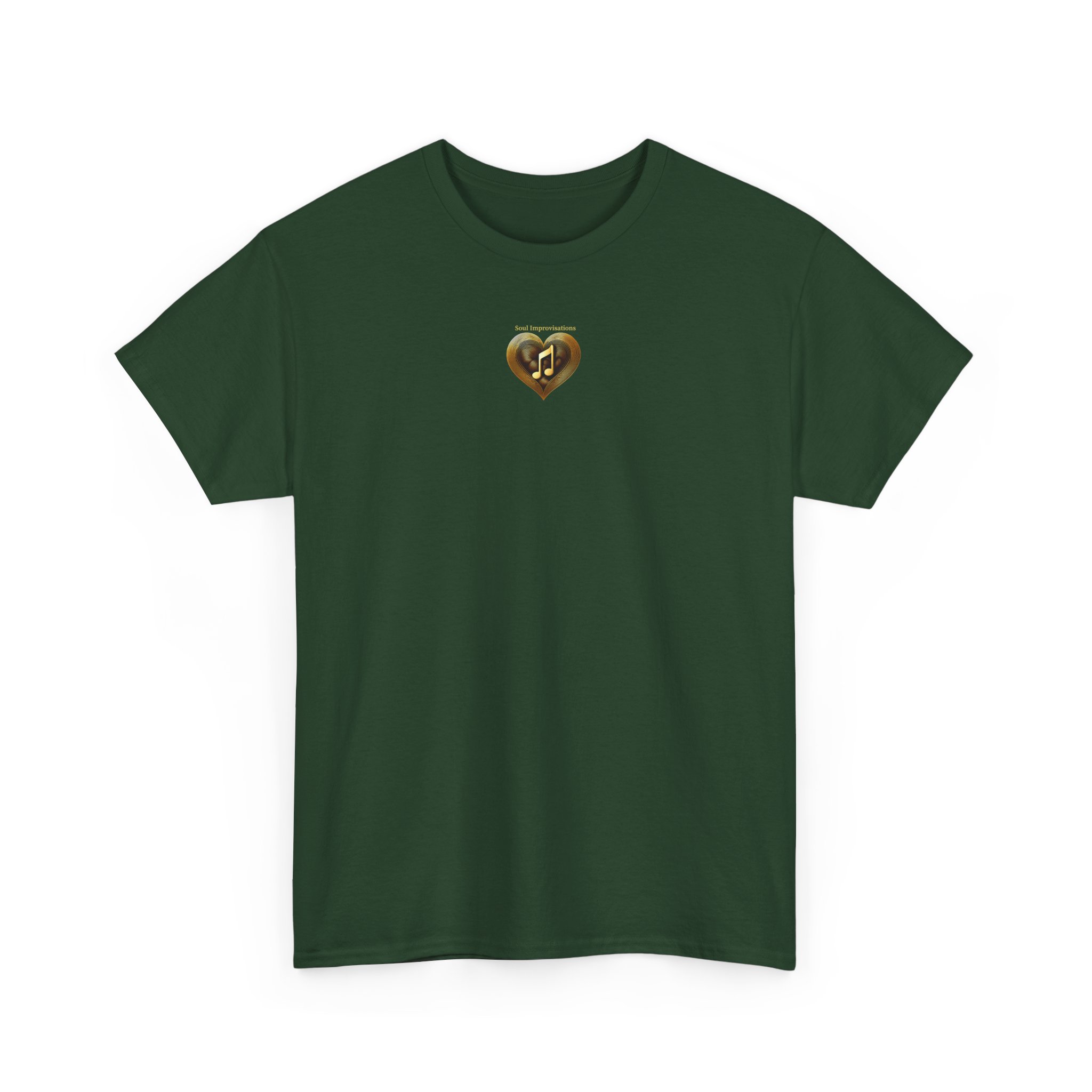 Gold Musical Heart Unisex Heavy Cotton Short Sleeve T-Shirt - Image 20