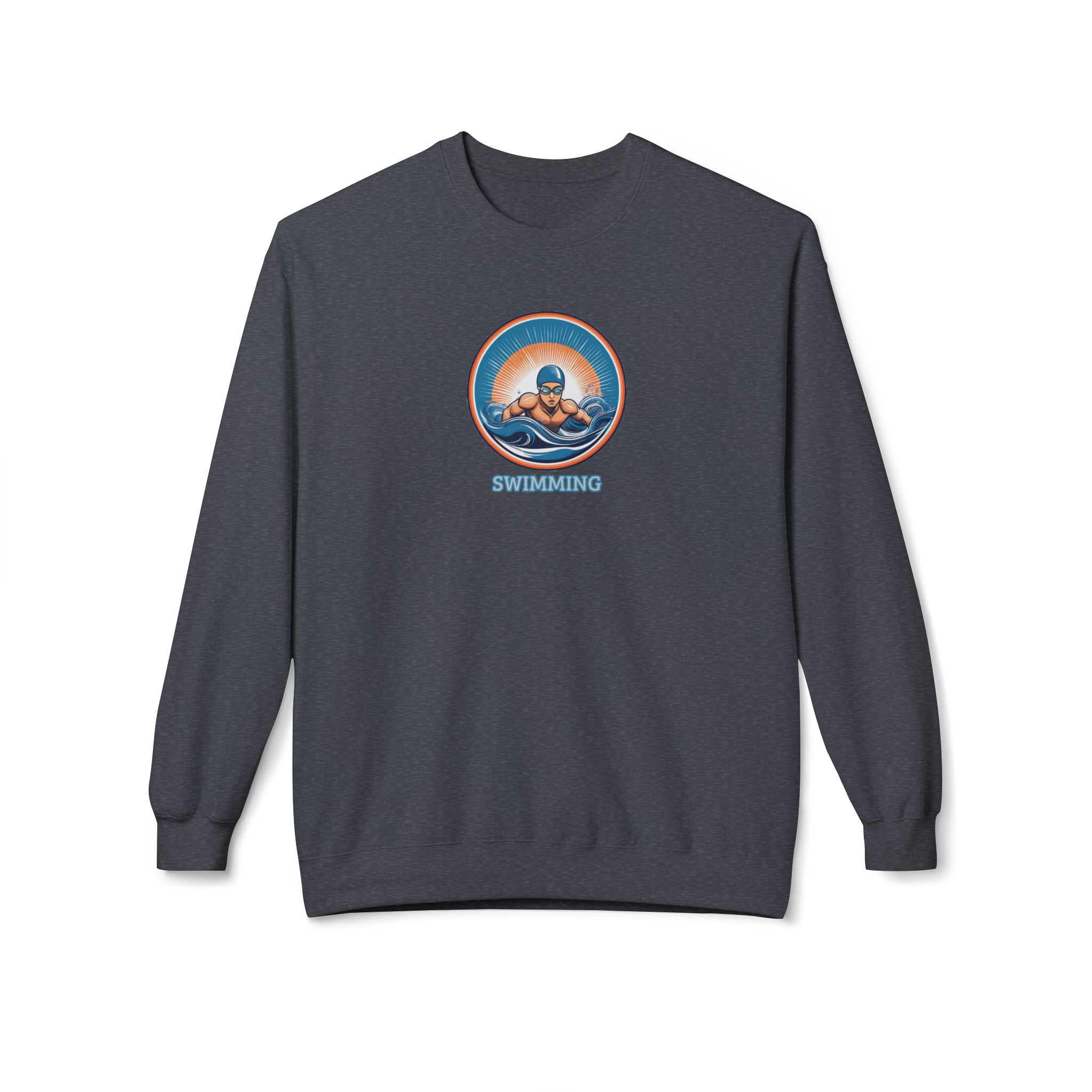 Men's Swimming - Unisex Midweight Crewneck Sweatshirt - Image 9
