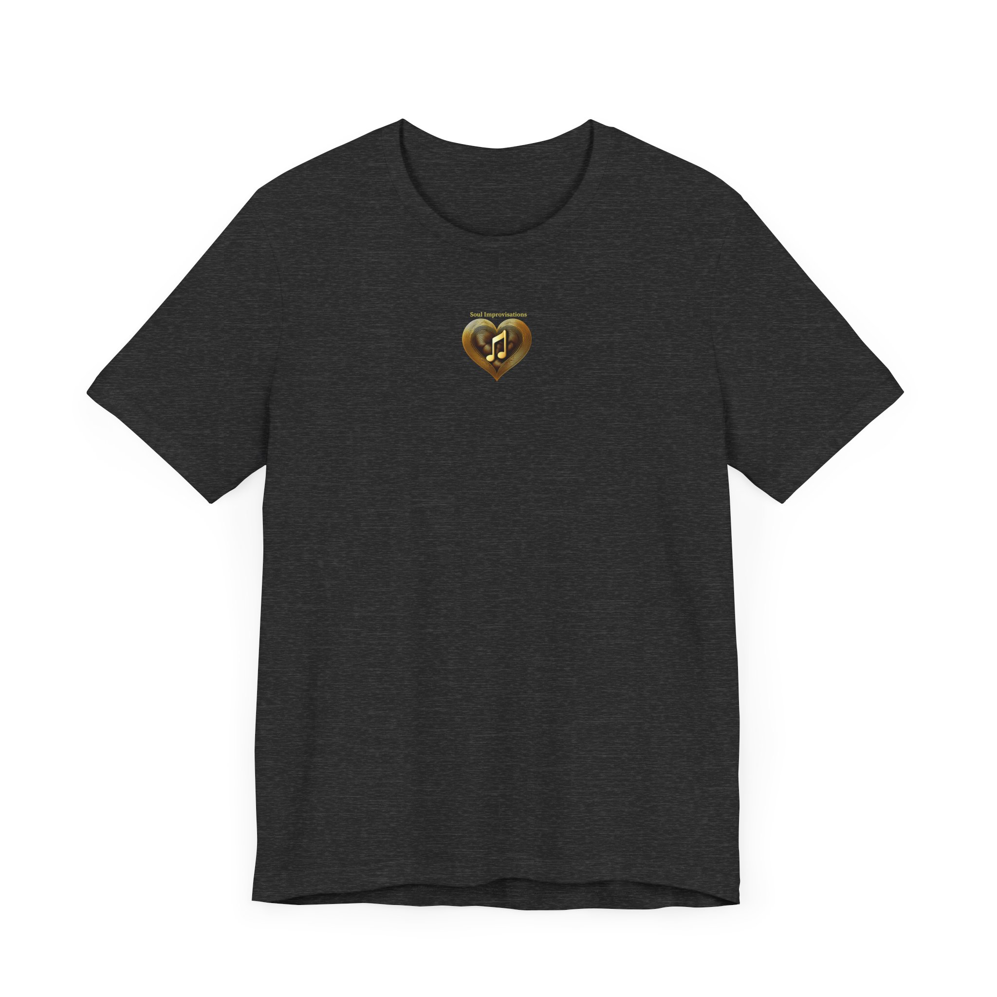 Gold Musical Heart Unisex Jersey Short Sleeve T-Shirt - Image 19