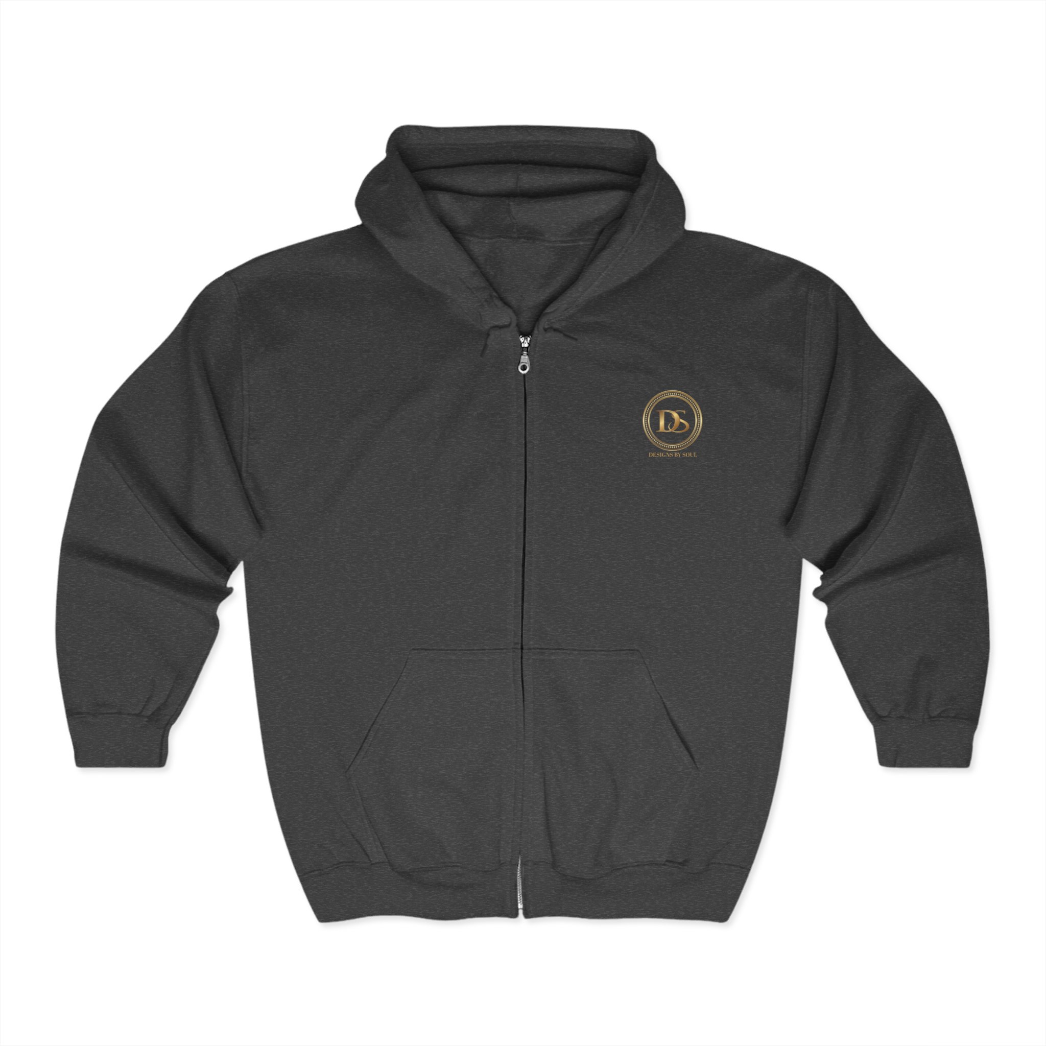 Designs By Soul Logo Unisex Full Zip Hooded Sweatshirt - Image 2