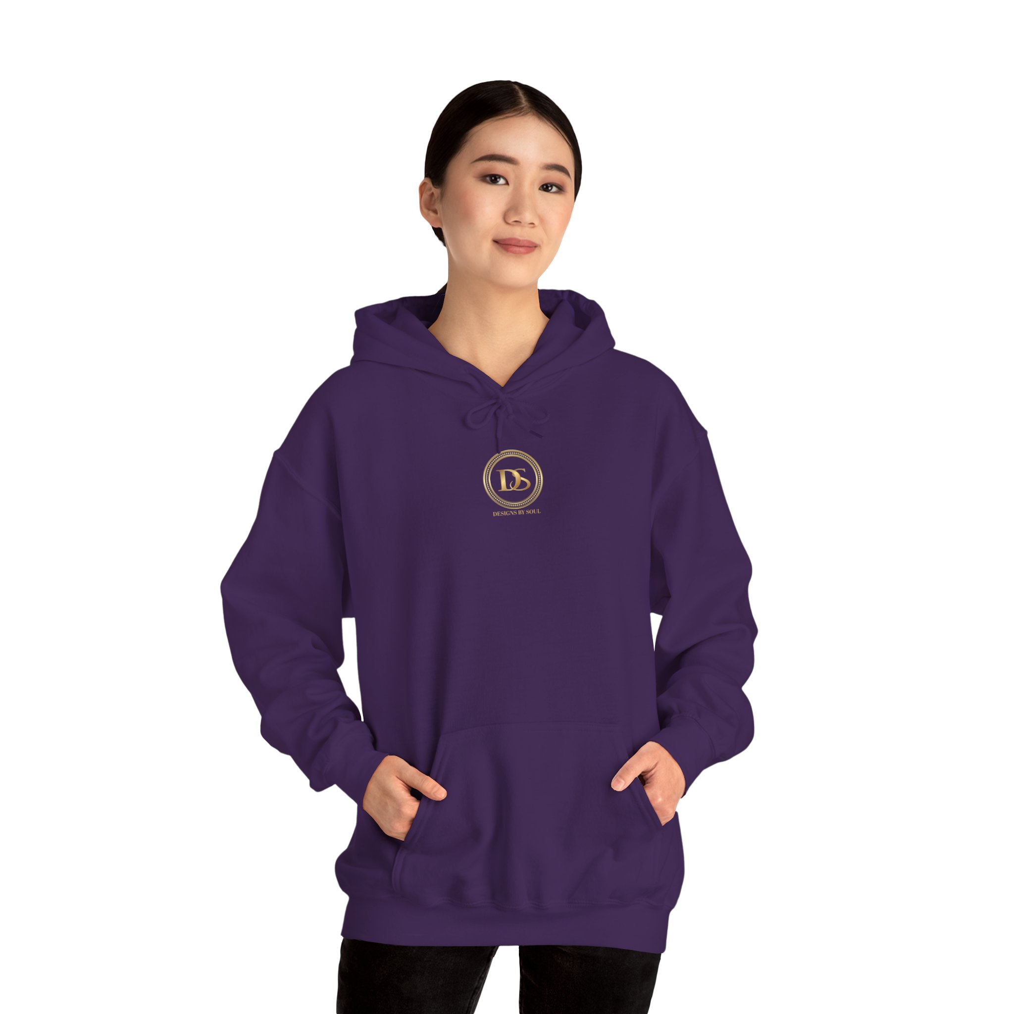 Designs By Soul Logo Unisex Heavy Blend™ Pullover Hooded Sweatshirt (center chest logo)