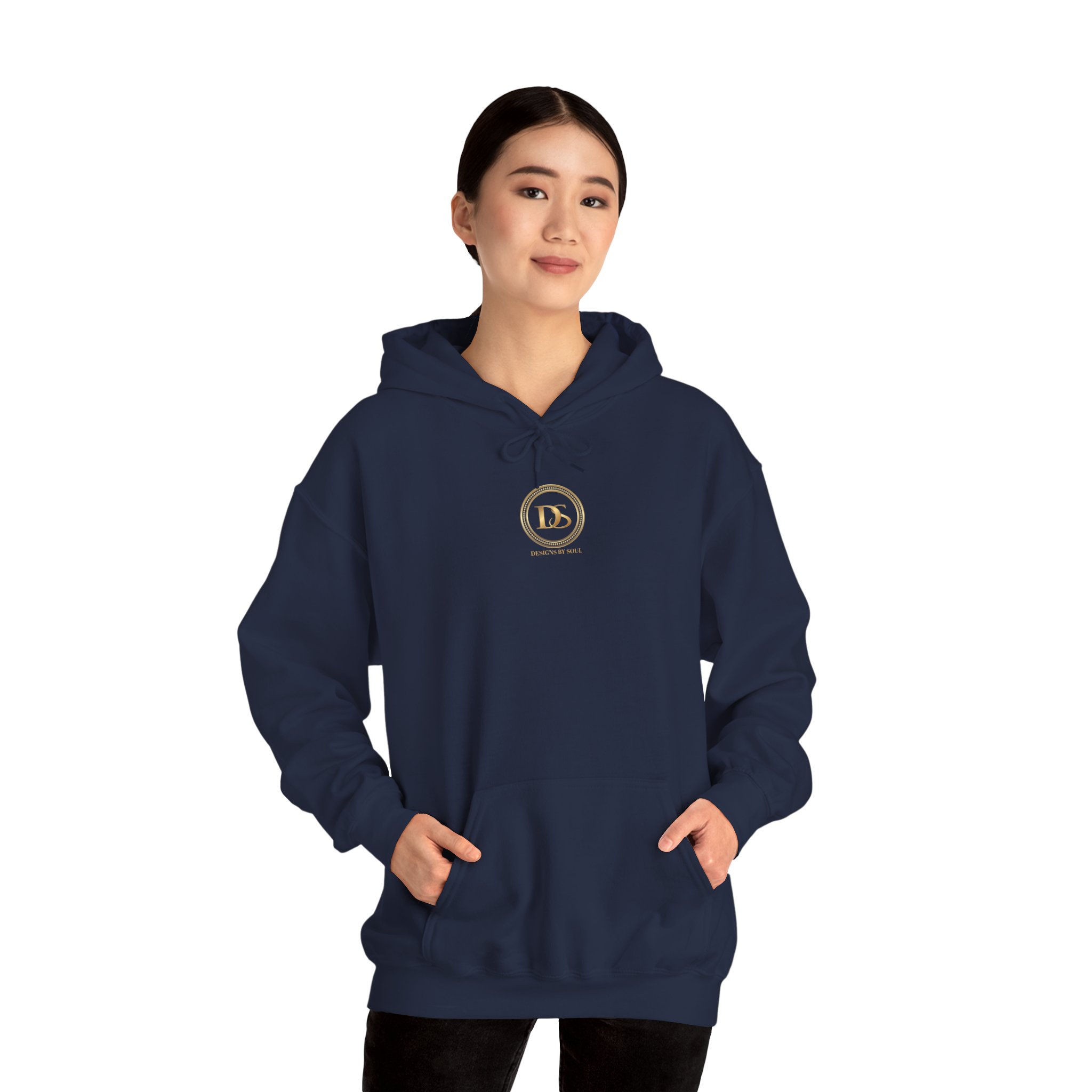 Designs By Soul Logo Unisex Heavy Blend™ Pullover Hooded Sweatshirt (center chest logo) - Image 56