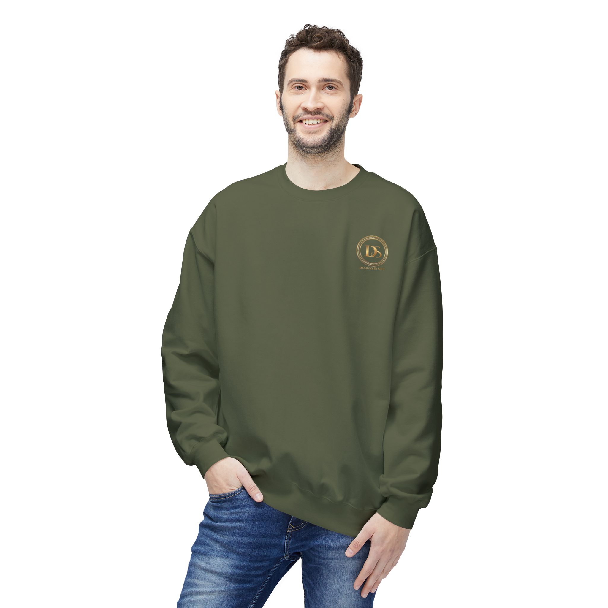 Designs By Soul Logo Unisex Midweight Crewneck Sweatshirt (dark colors - left chest logo) - Image 11