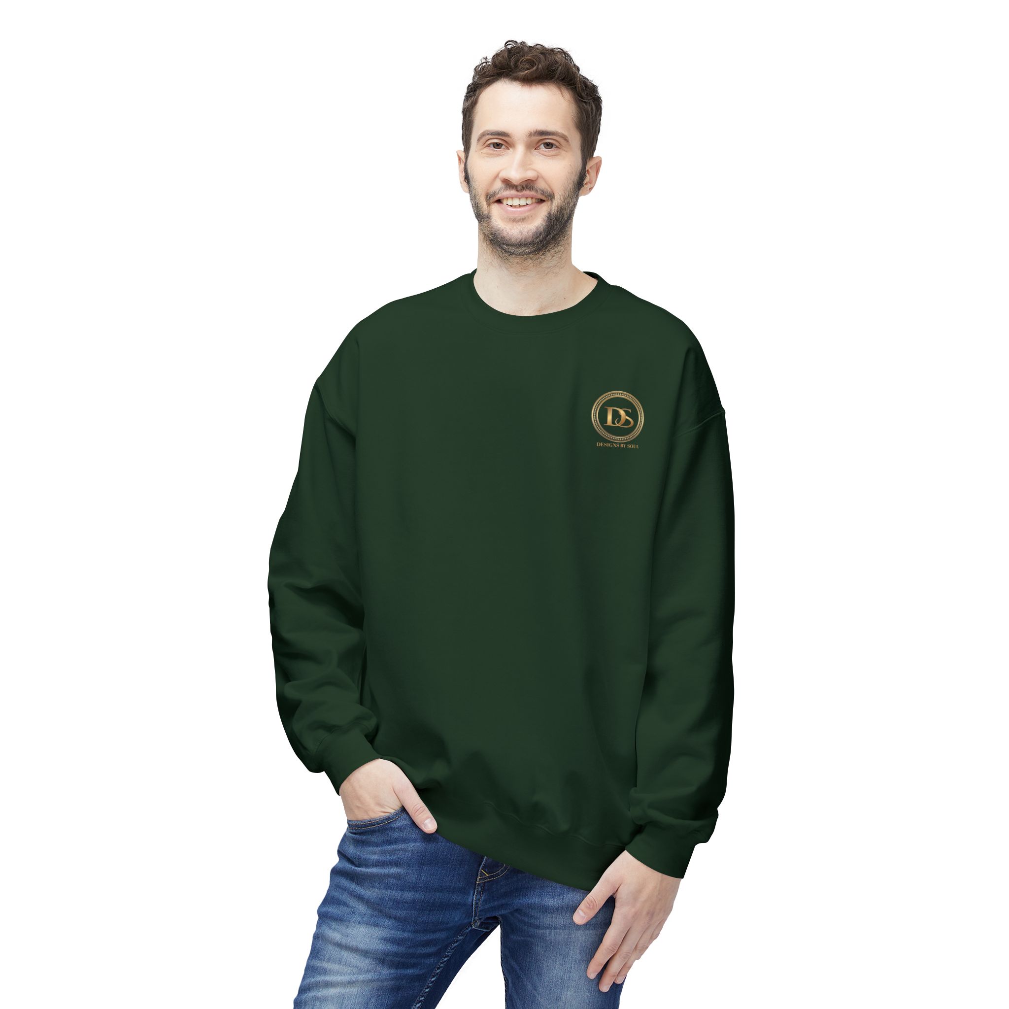 Designs By Soul Logo Unisex Midweight Crewneck Sweatshirt (dark colors - left chest logo) - Image 14