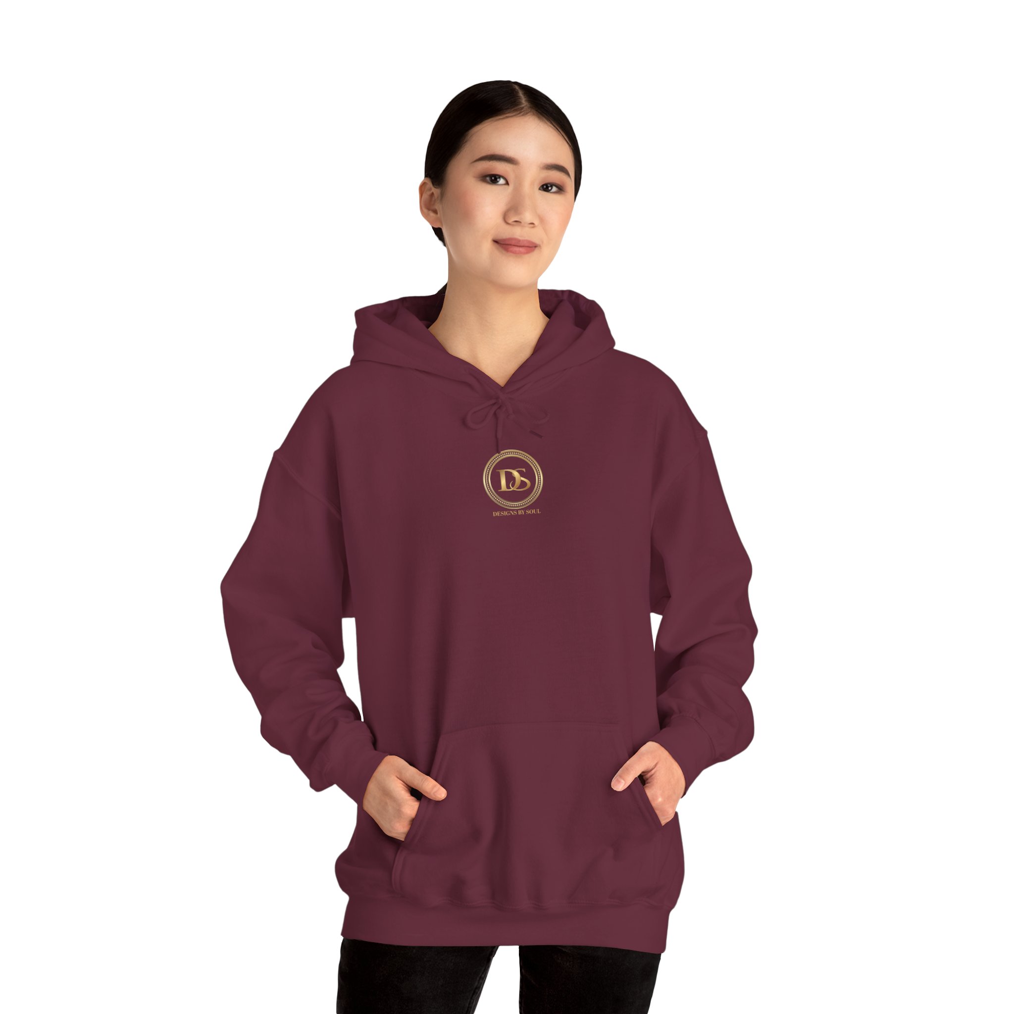 Designs By Soul Logo Unisex Heavy Blend™ Pullover Hooded Sweatshirt (center chest logo) - Image 16