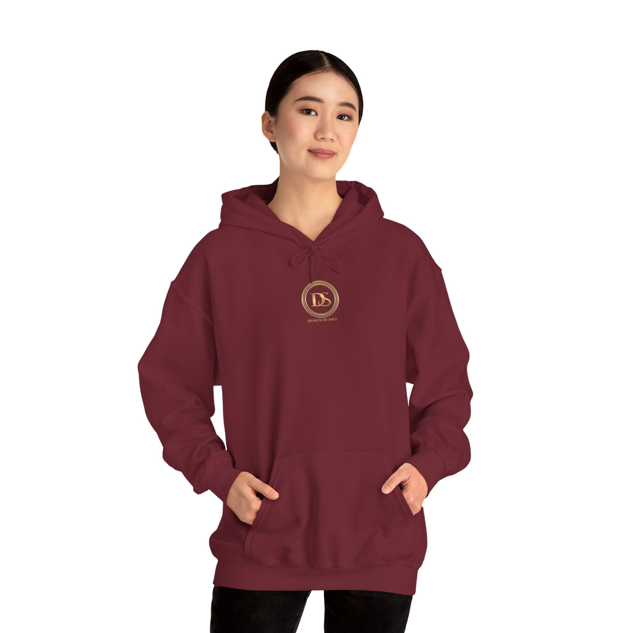 Designs By Soul Logo Unisex Heavy Blend™ Pullover Hooded Sweatshirt (center chest logo) - Image 66