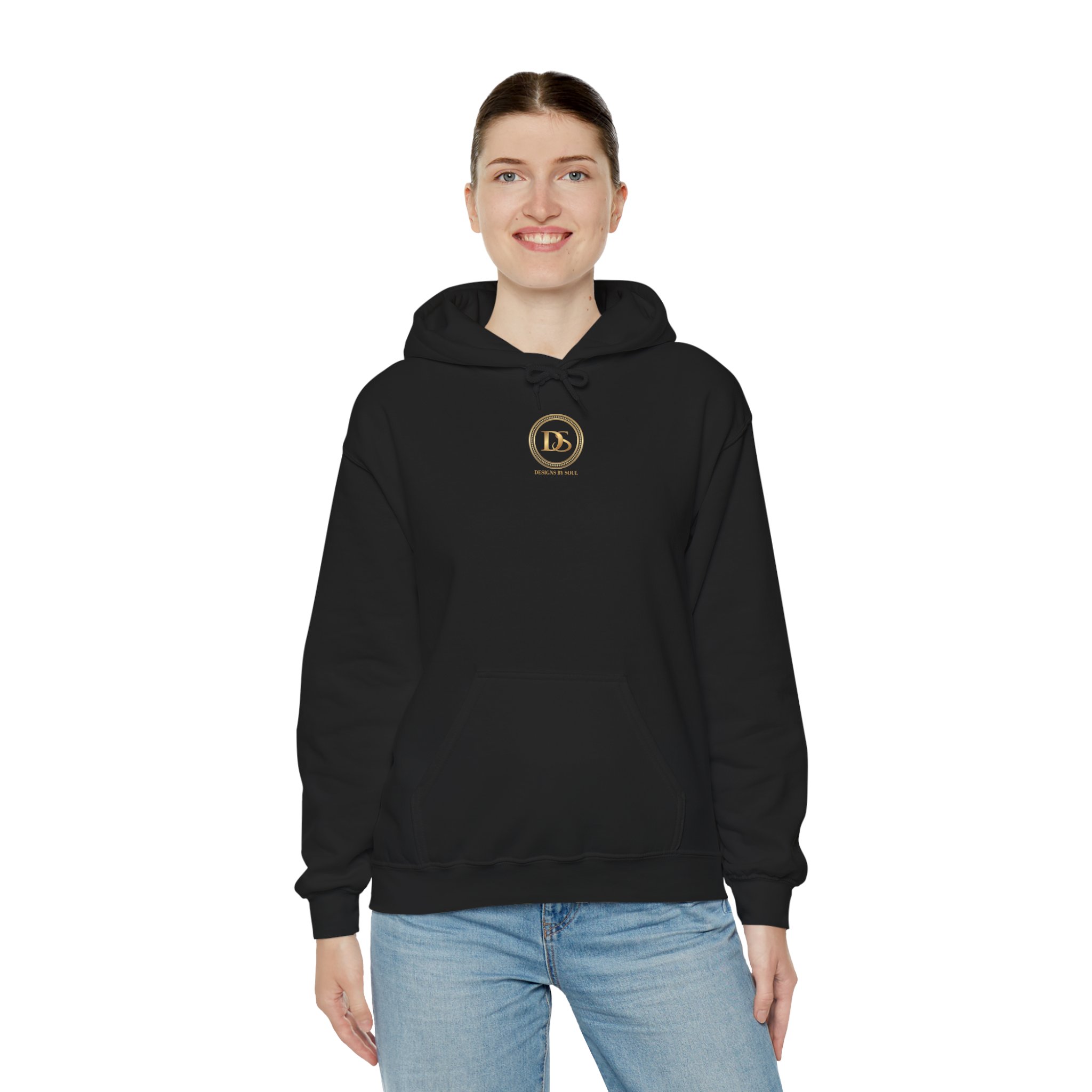 Designs By Soul Logo Unisex Heavy Blend™ Pullover Hooded Sweatshirt (center chest logo) - Image 10