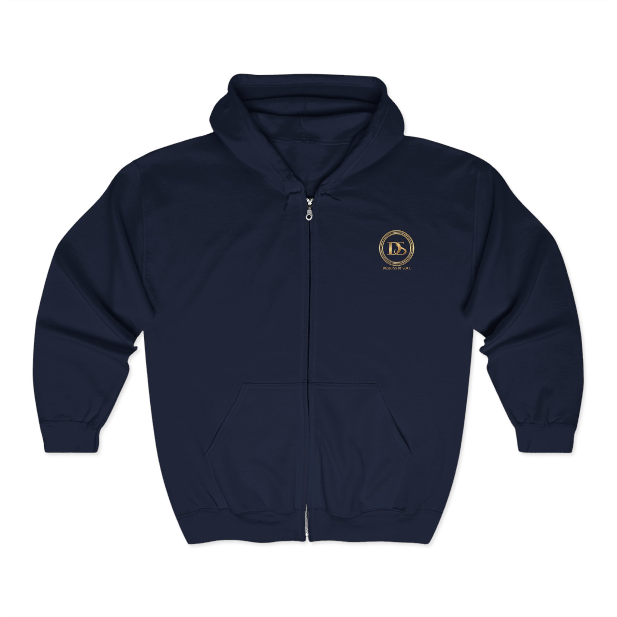 Designs By Soul Logo Unisex Full Zip Hooded Sweatshirt - Image 3