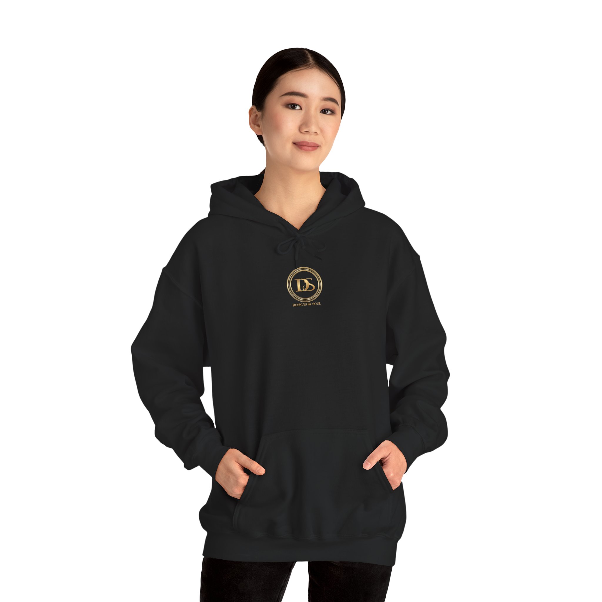 Designs By Soul Logo Unisex Heavy Blend™ Pullover Hooded Sweatshirt (center chest logo) - Image 6