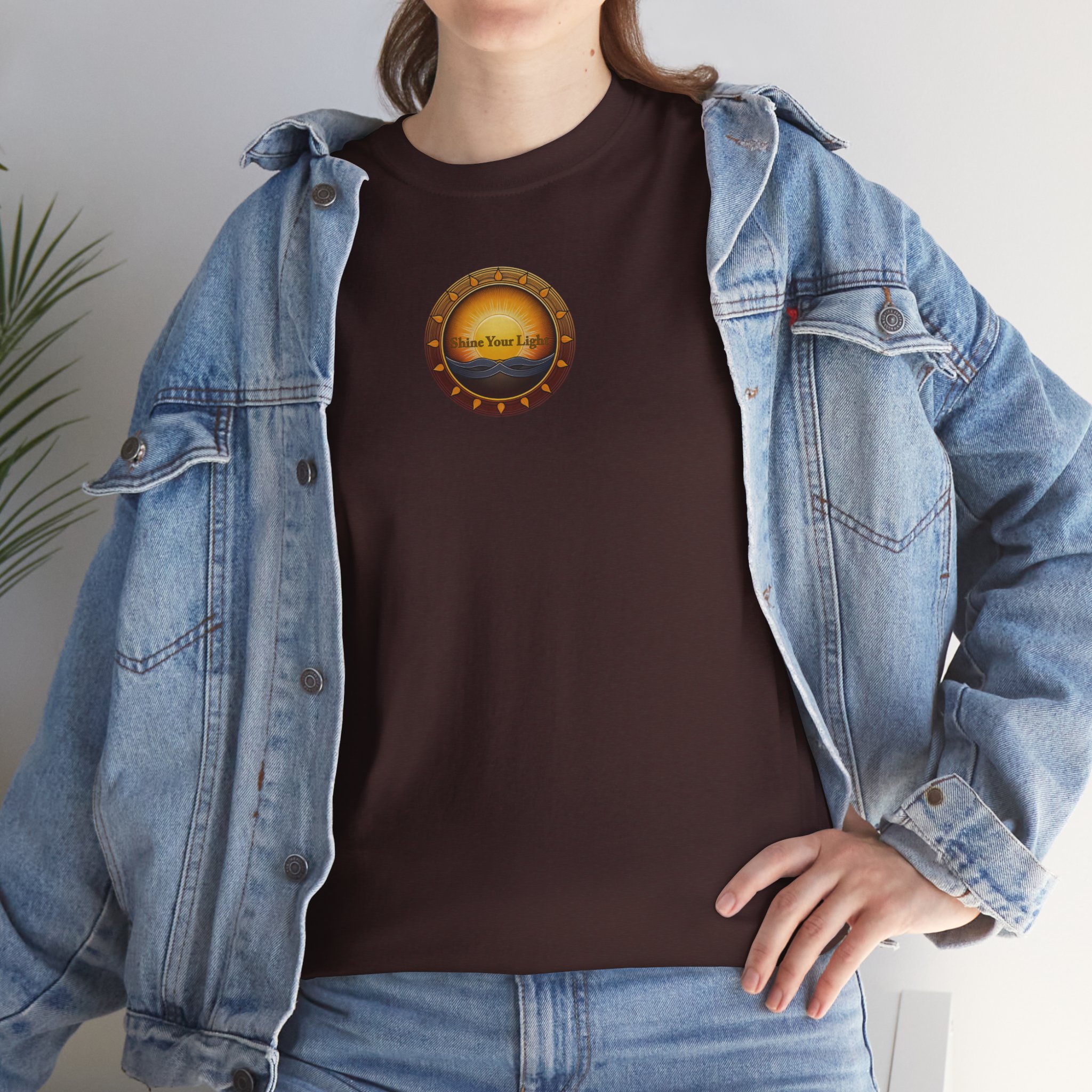 Shine Your Light Unisex Heavy Cotton Short Sleeve T-Shirt - Image 7