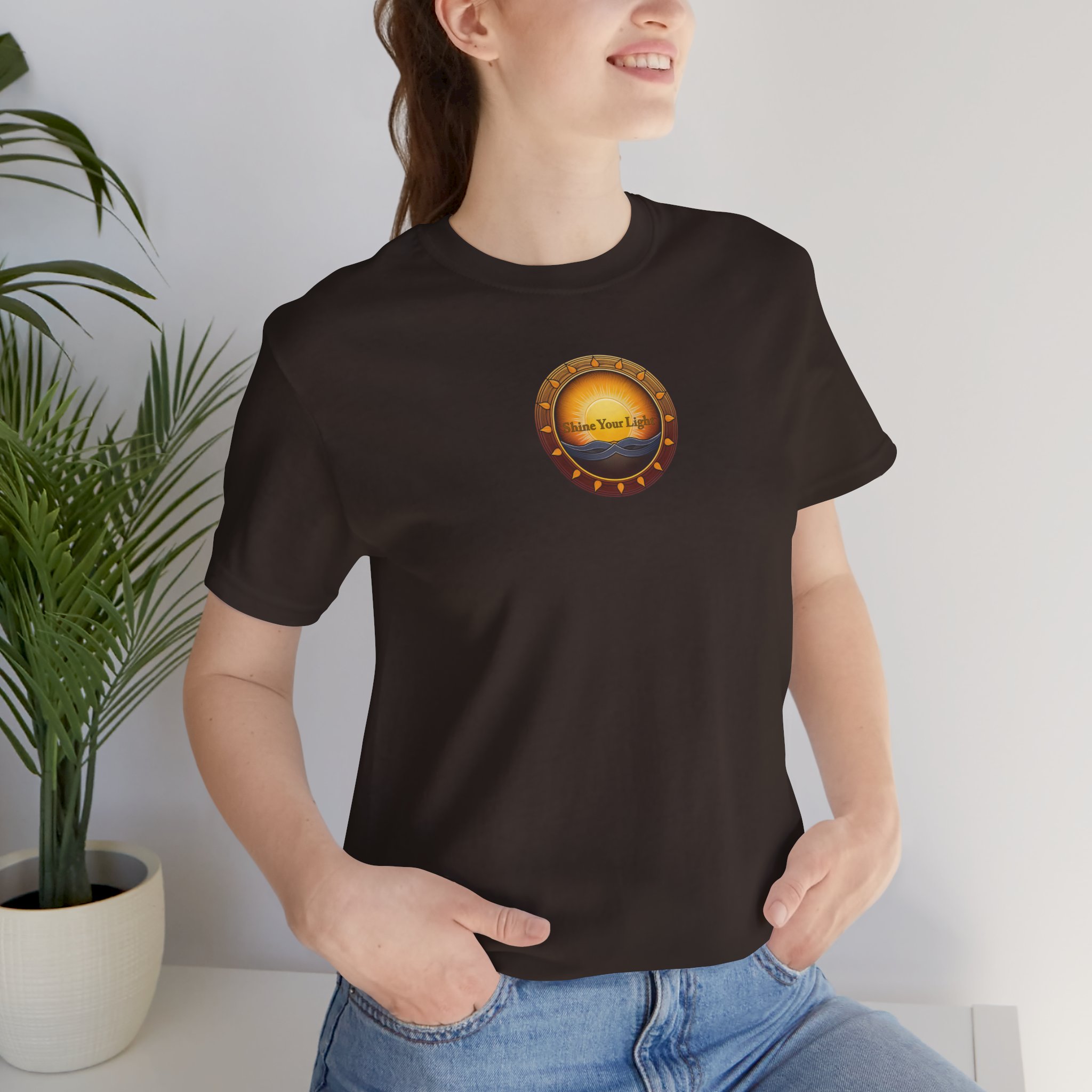 Shine Your Light Unisex Jersey Short Sleeve T-Shirt - Image 29