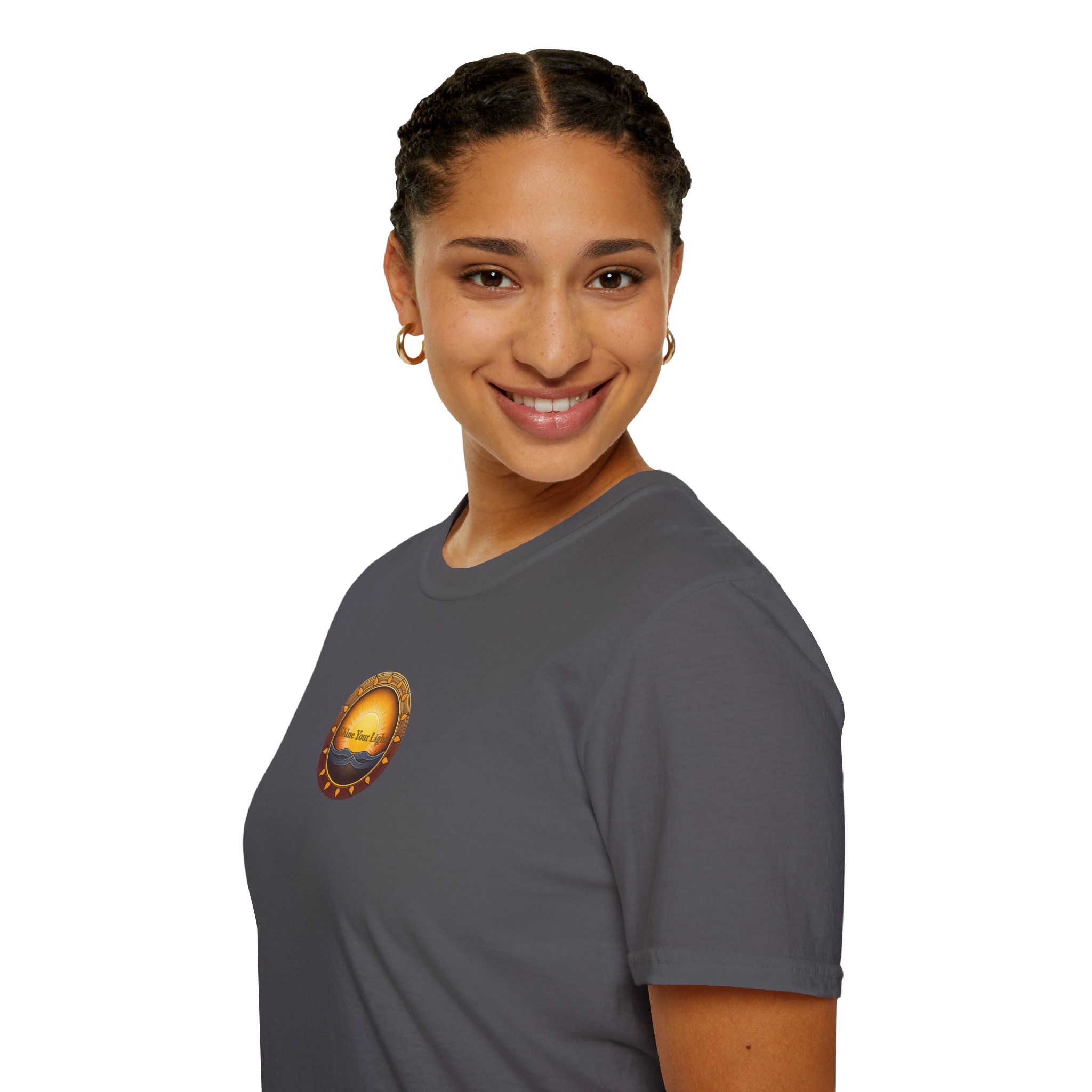 Shine Your Light Unisex Softstyle Short Sleeve T-Shirt - Image 3
