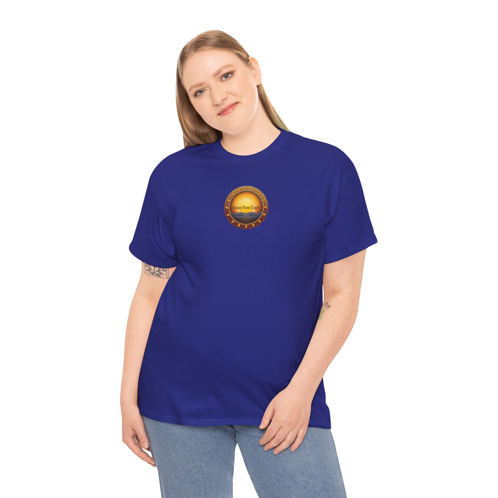 Shine Your Light Unisex Heavy Cotton Short Sleeve T-Shirt - Image 44