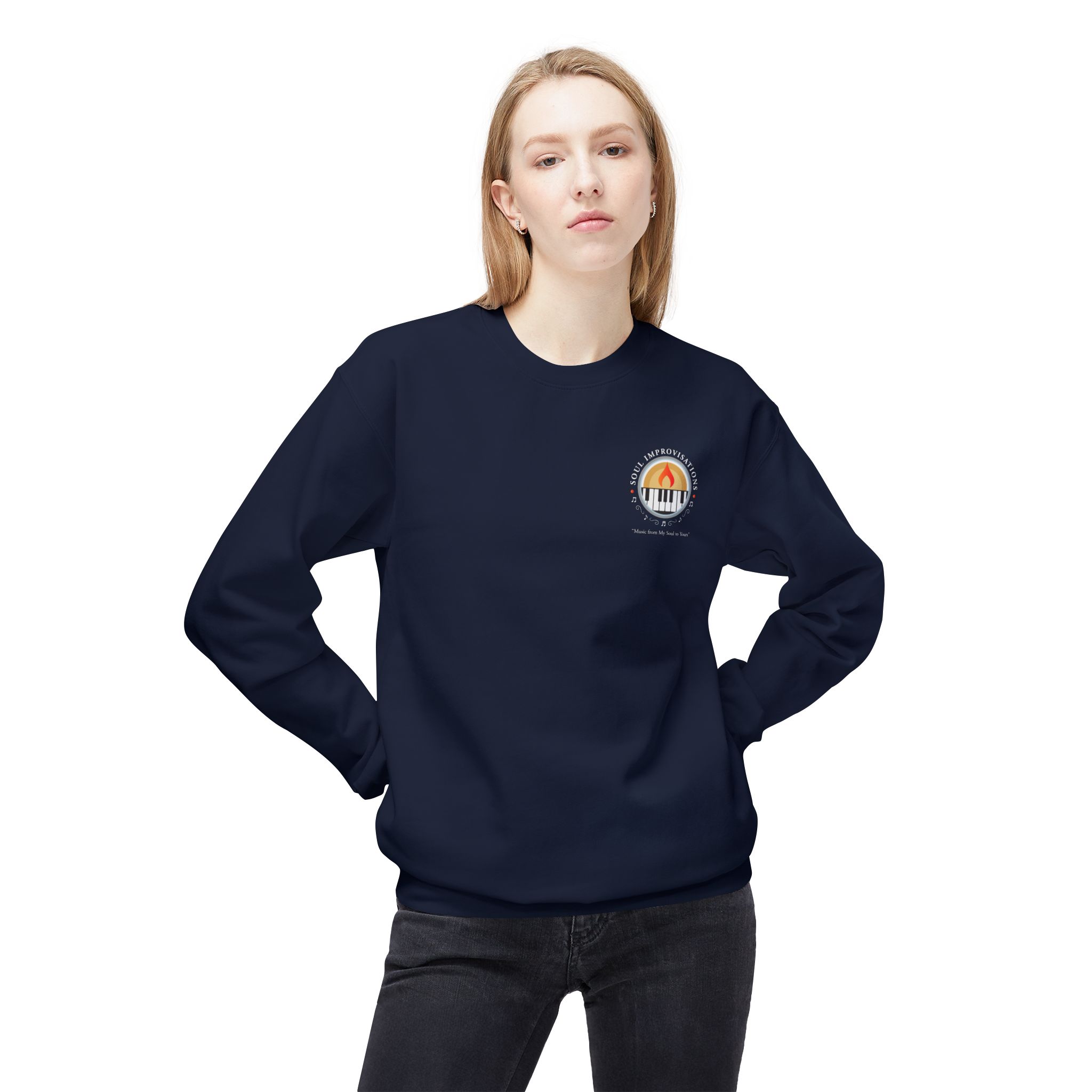 Soul Improvisations Unisex Midweight Crewneck Sweatshirt (left chest logo) - Image 20