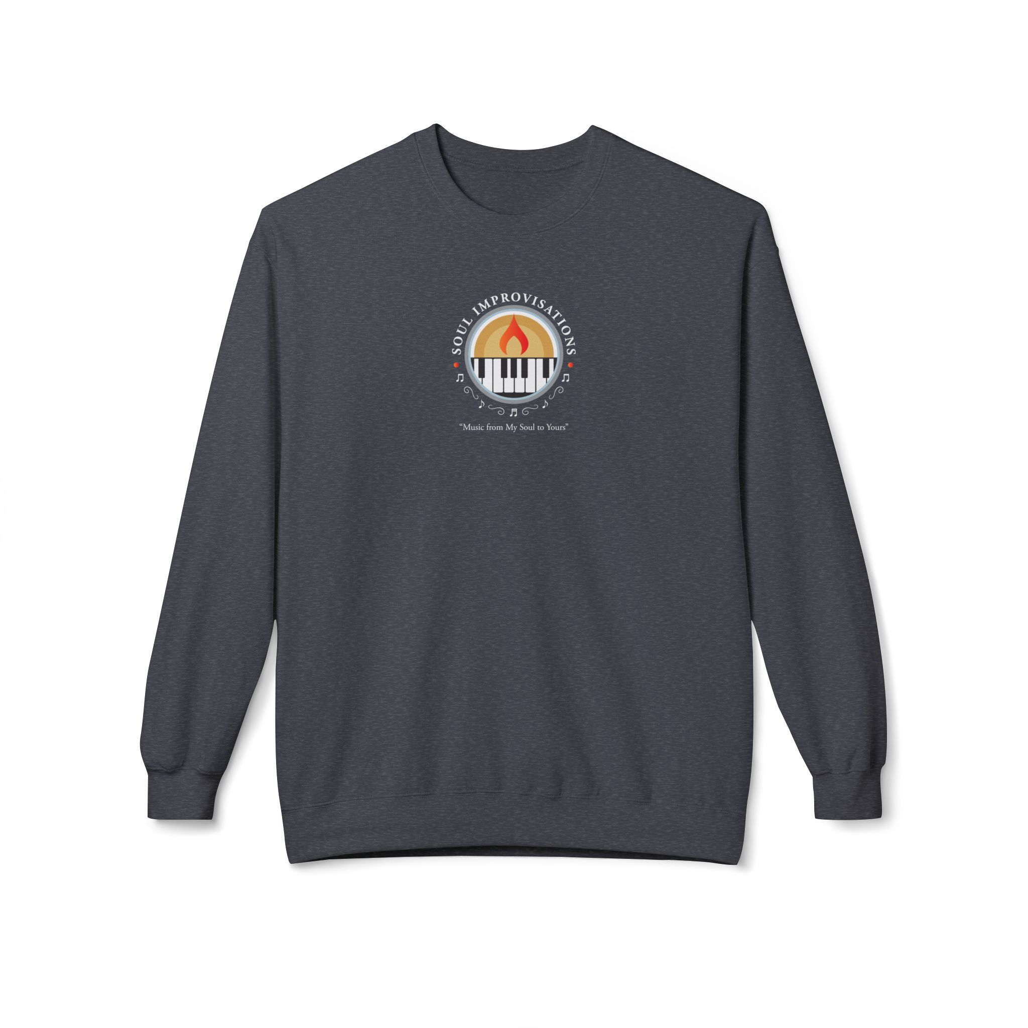 Soul Improvisations Unisex Midweight Crewneck Sweatshirt (center - large logo) - Image 10