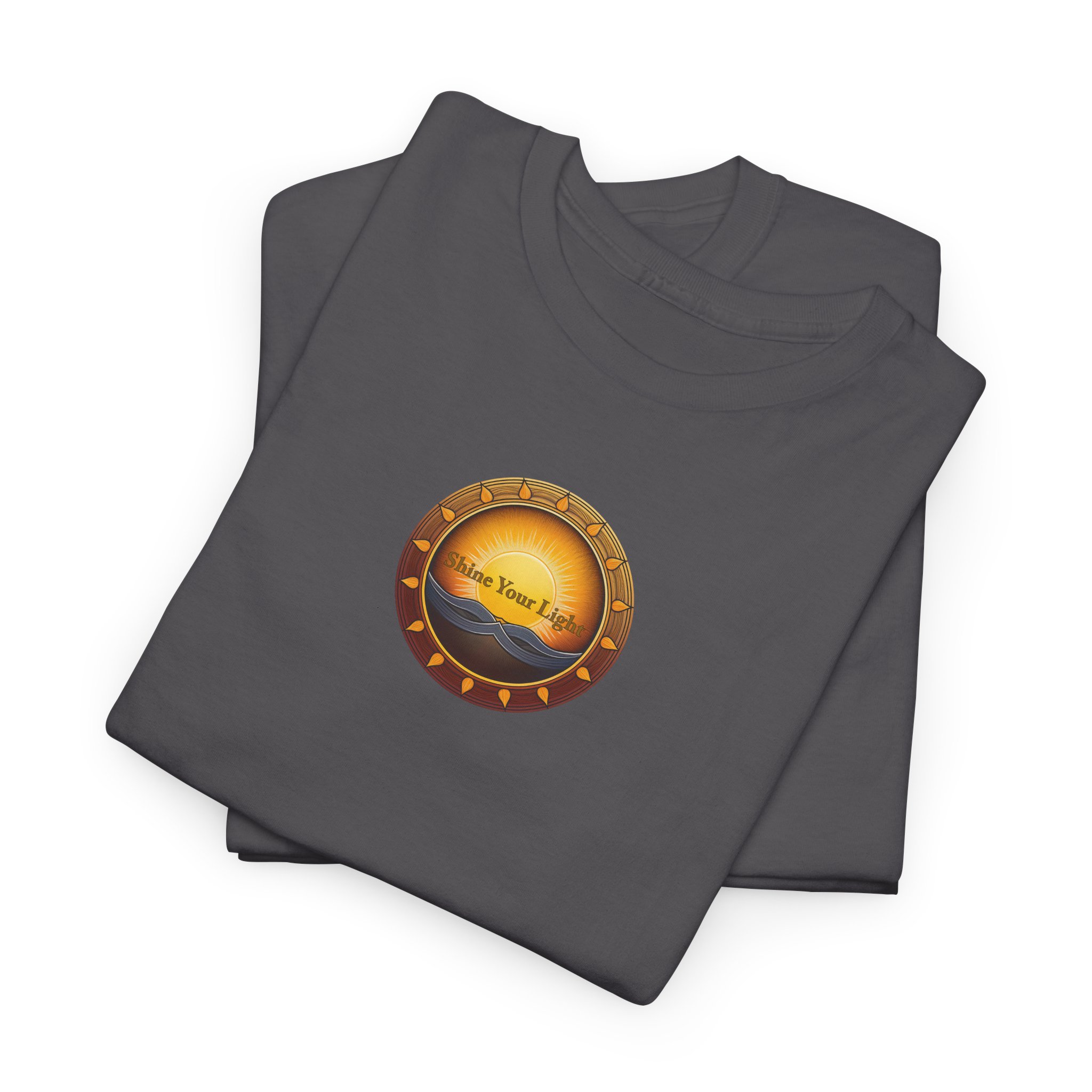 Shine Your Light Unisex Heavy Cotton Short Sleeve T-Shirt - Image 17