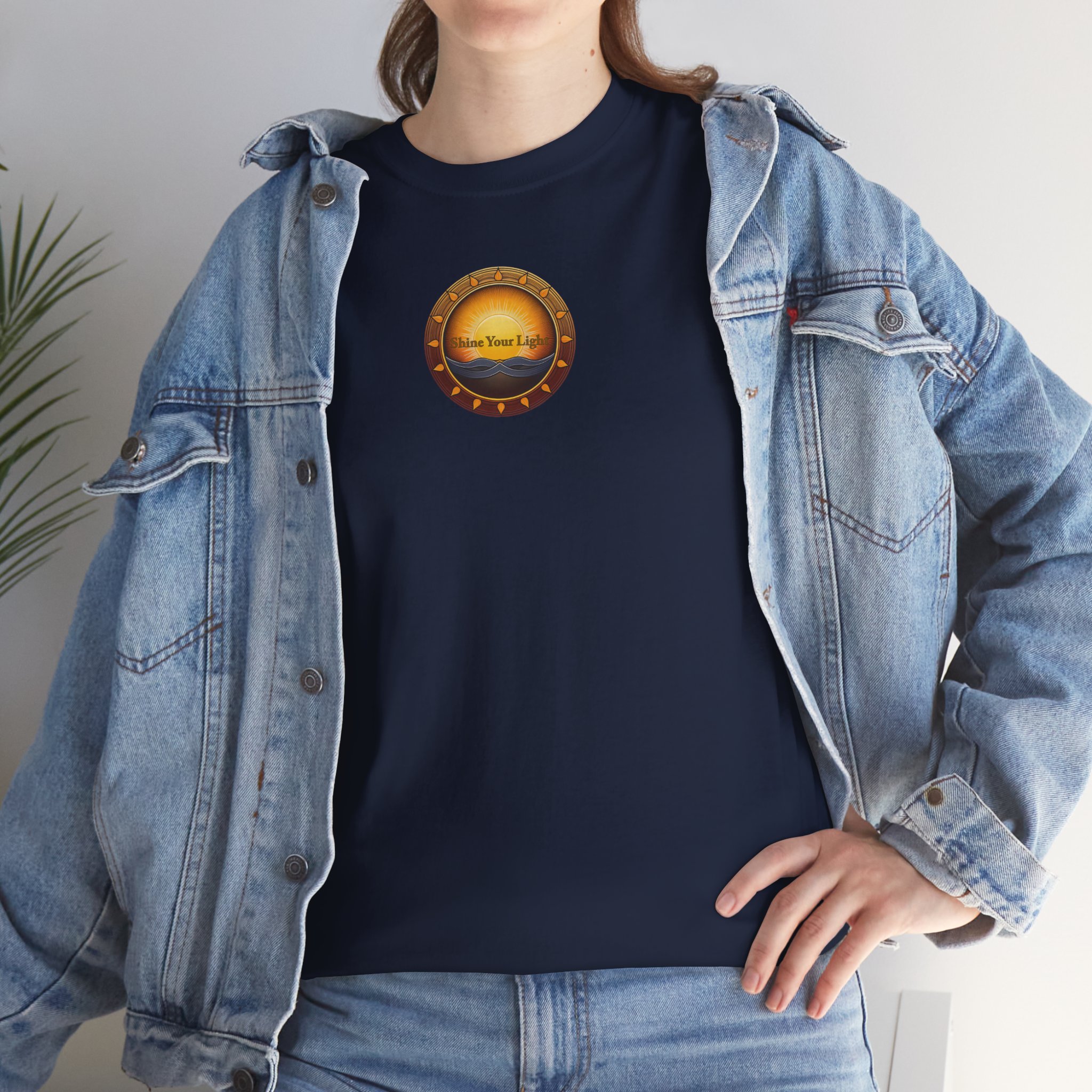 Shine Your Light Unisex Heavy Cotton Short Sleeve T-Shirt - Image 27