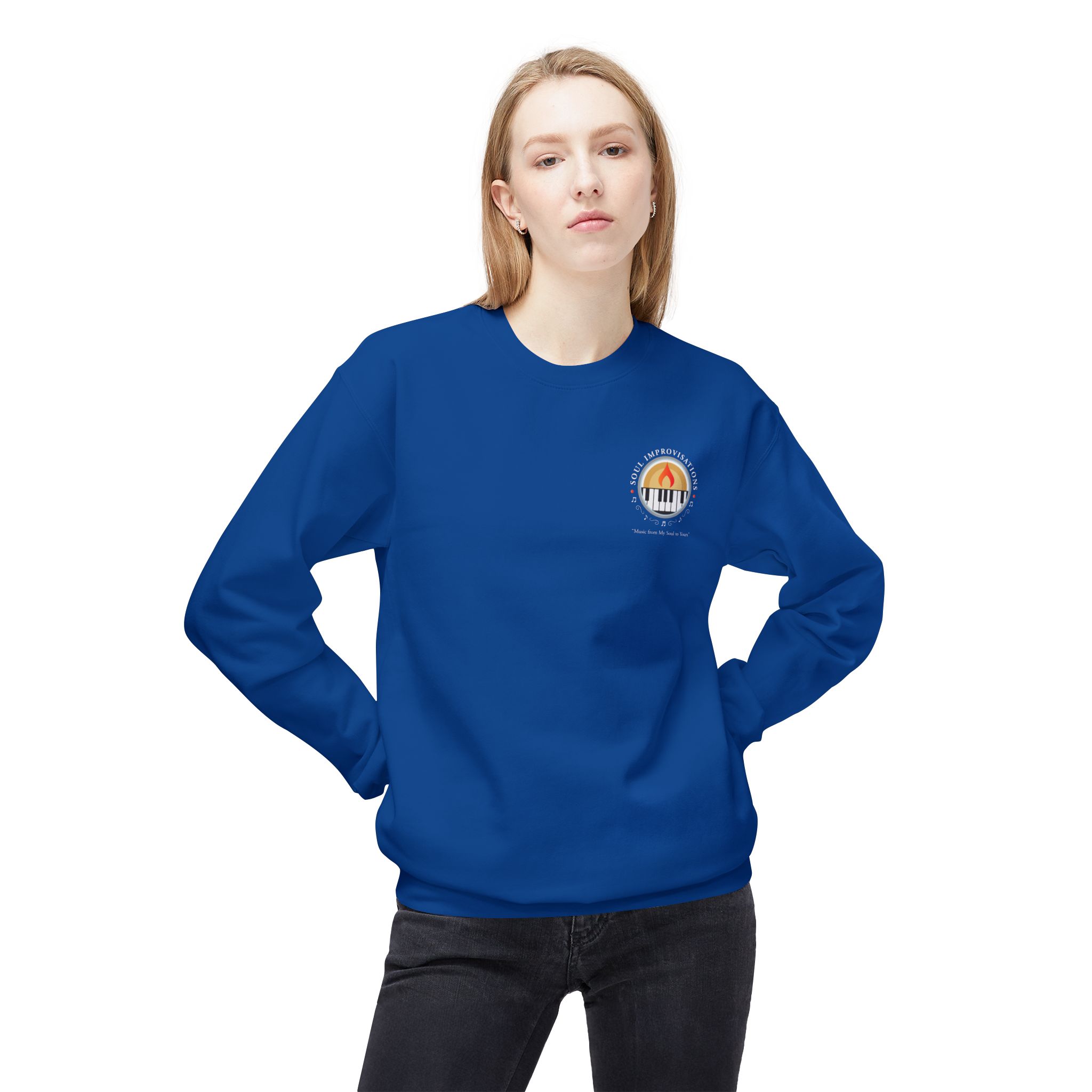 Soul Improvisations Unisex Midweight Crewneck Sweatshirt (left chest logo) - Image 17