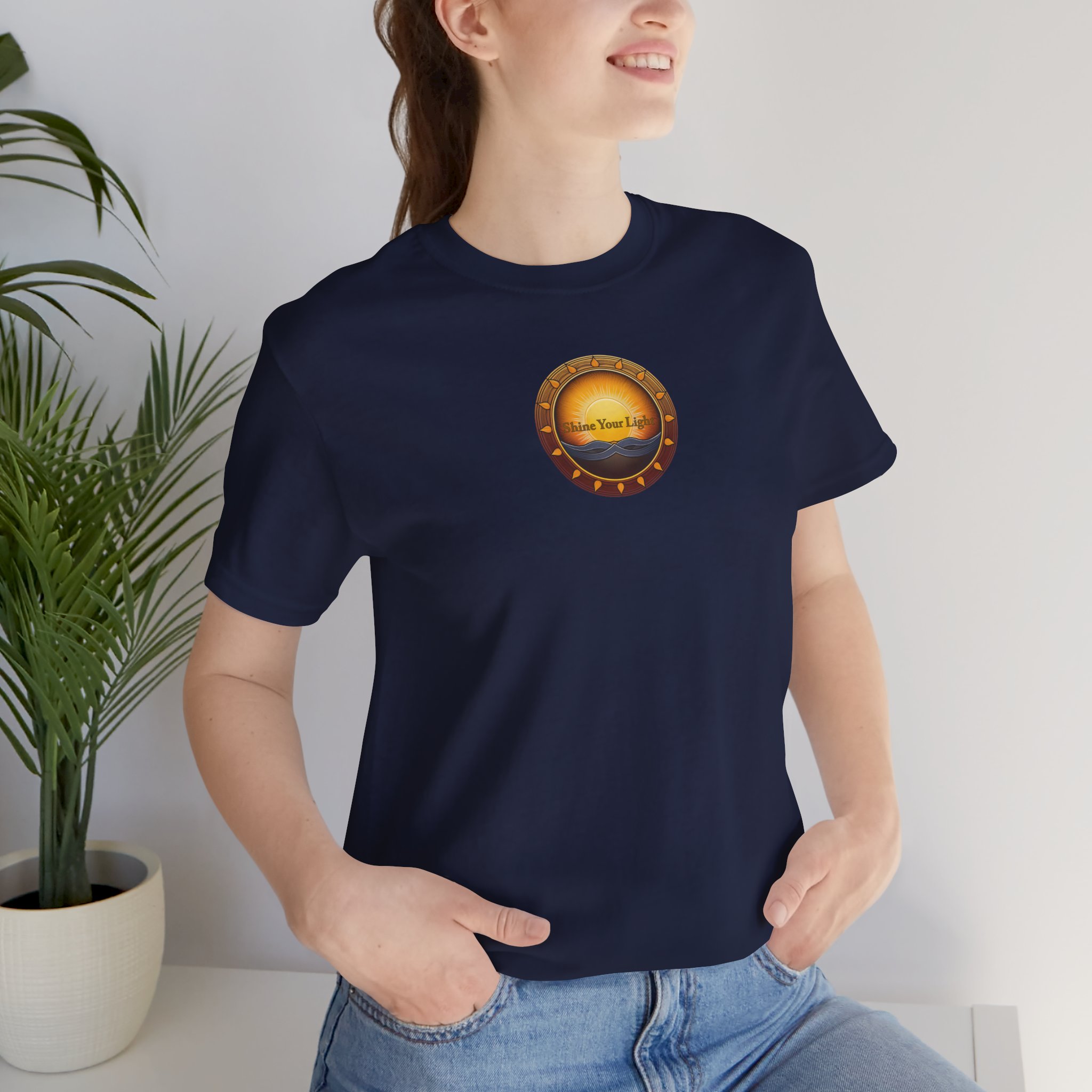 Shine Your Light Unisex Jersey Short Sleeve T-Shirt - Image 23