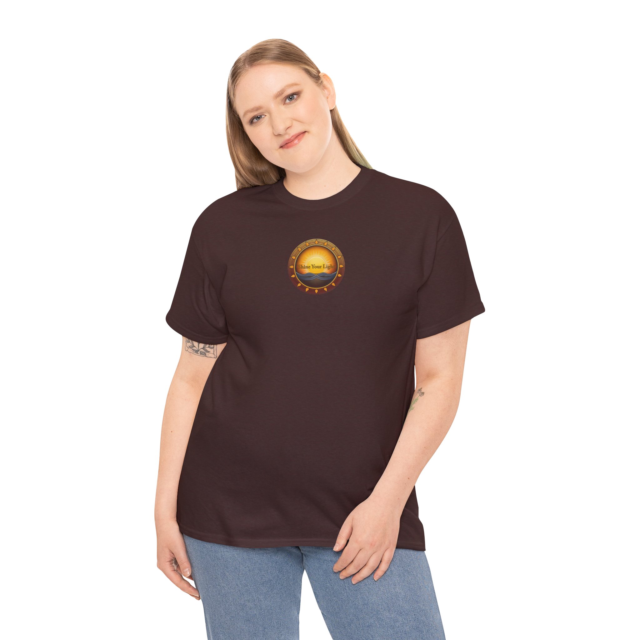 Shine Your Light Unisex Heavy Cotton Short Sleeve T-Shirt - Image 8