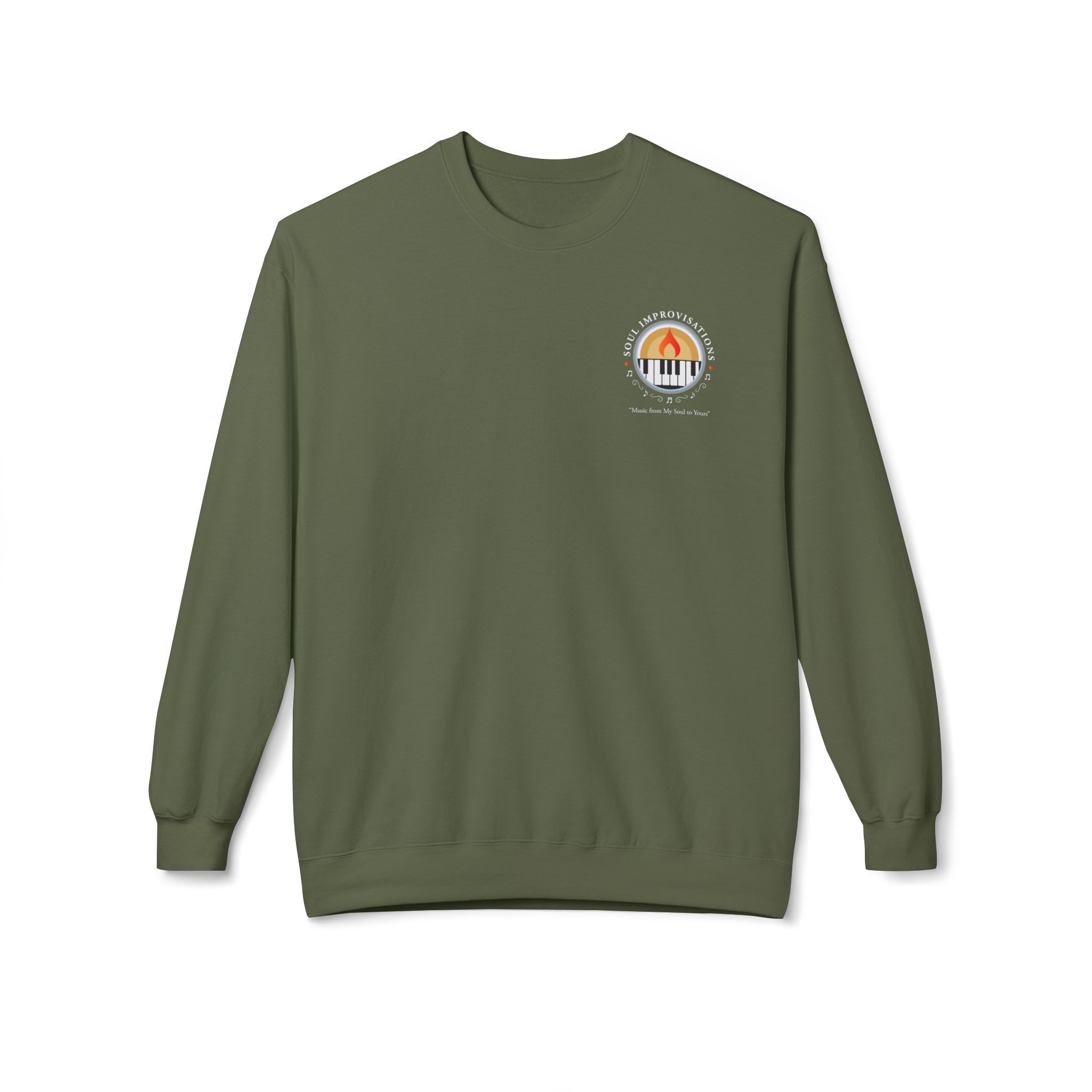 Soul Improvisations Unisex Midweight Crewneck Sweatshirt (left chest logo) - Image 4