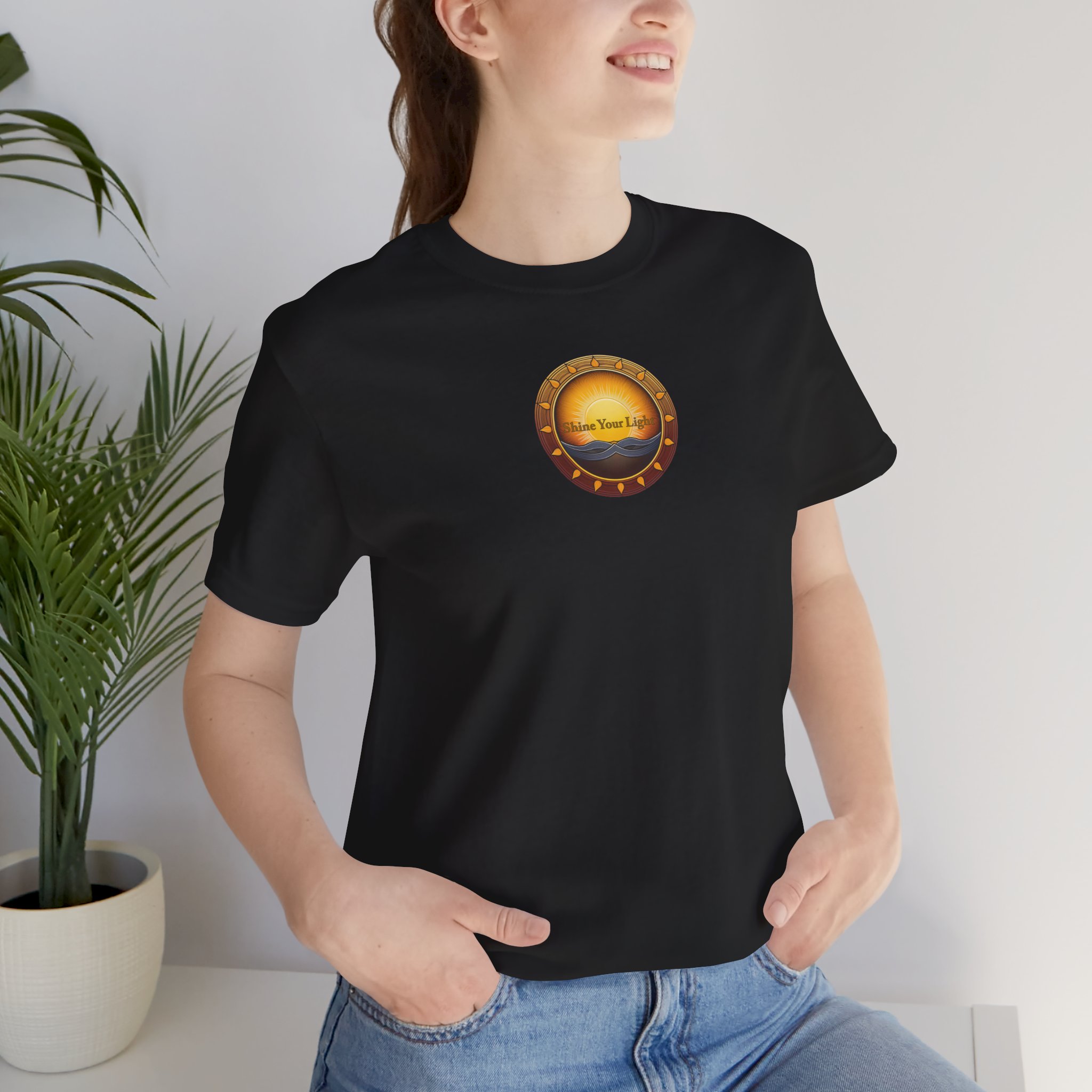 Shine Your Light Unisex Jersey Short Sleeve T-Shirt - Image 13