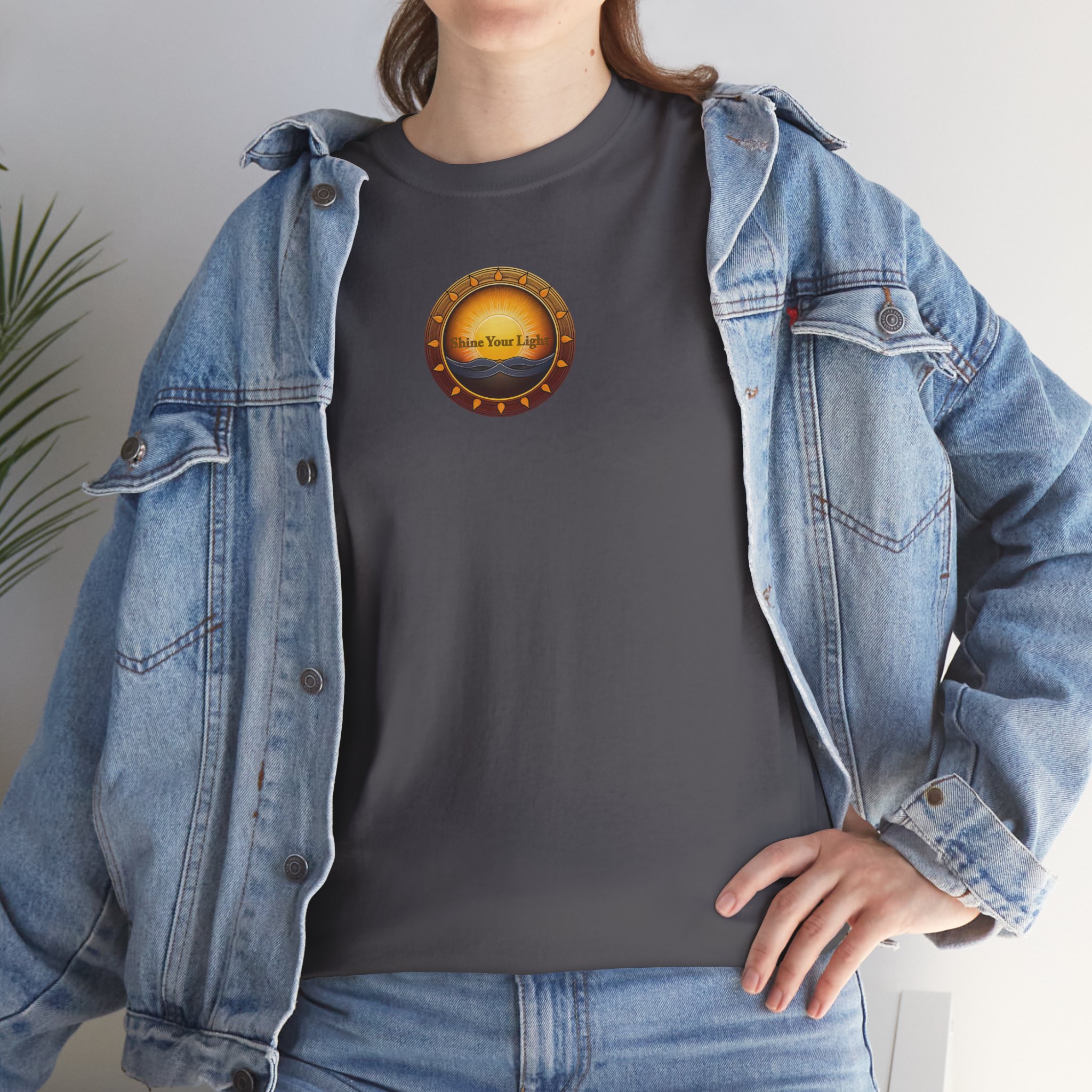 Shine Your Light Unisex Heavy Cotton Short Sleeve T-Shirt - Image 19