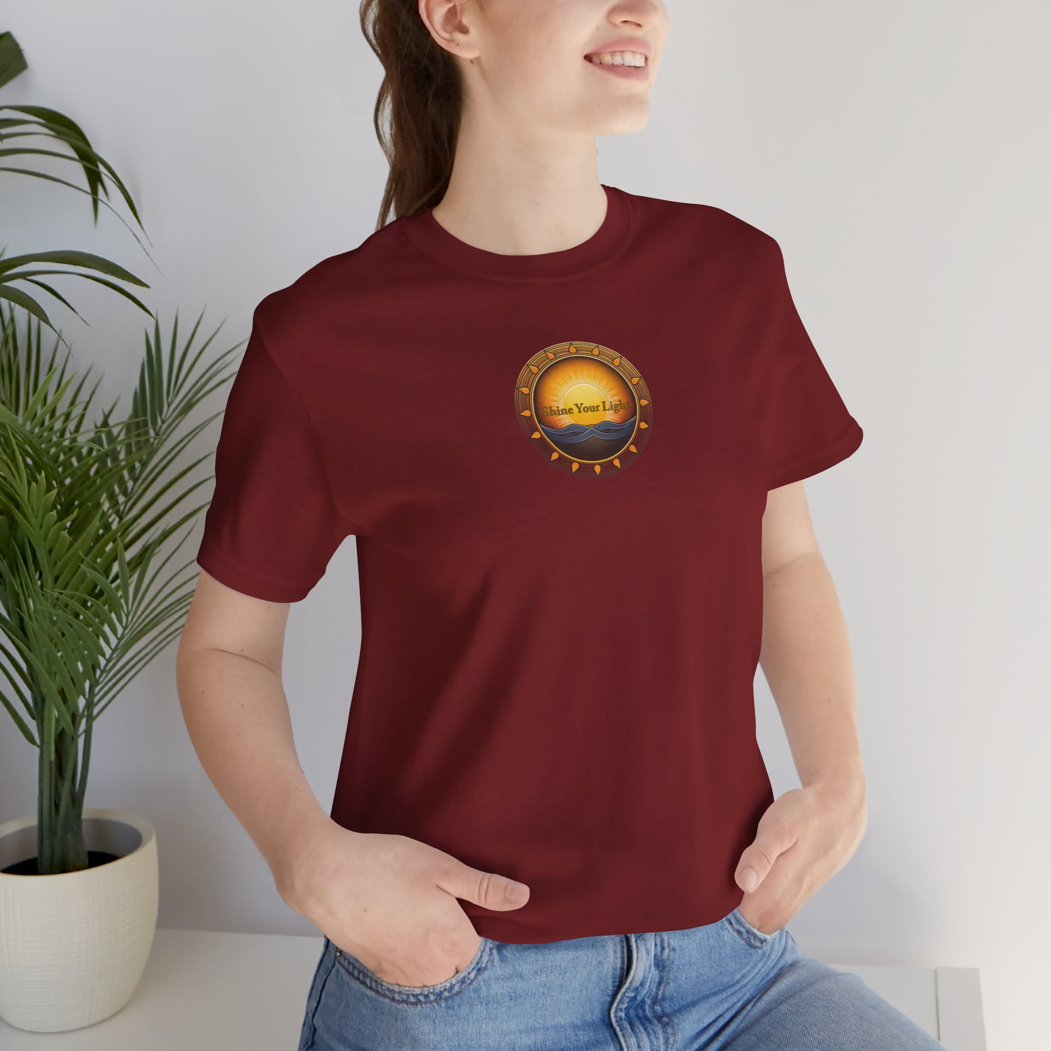 Shine Your Light Unisex Jersey Short Sleeve T-Shirt - Image 38