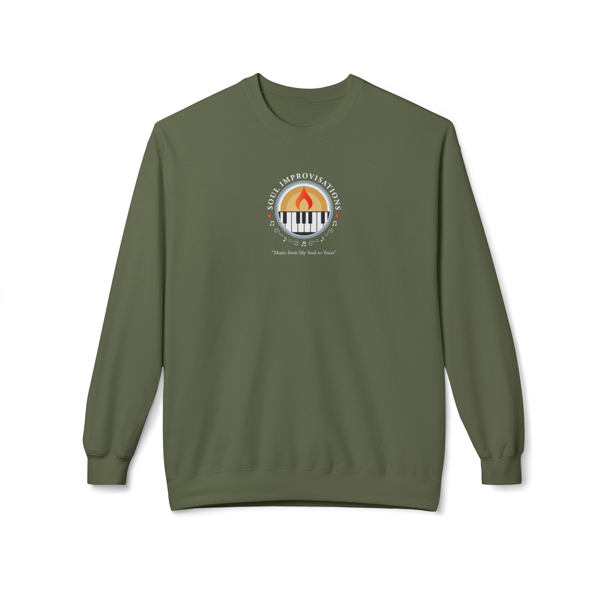 Soul Improvisations Unisex Midweight Crewneck Sweatshirt (center - large logo) - Image 4