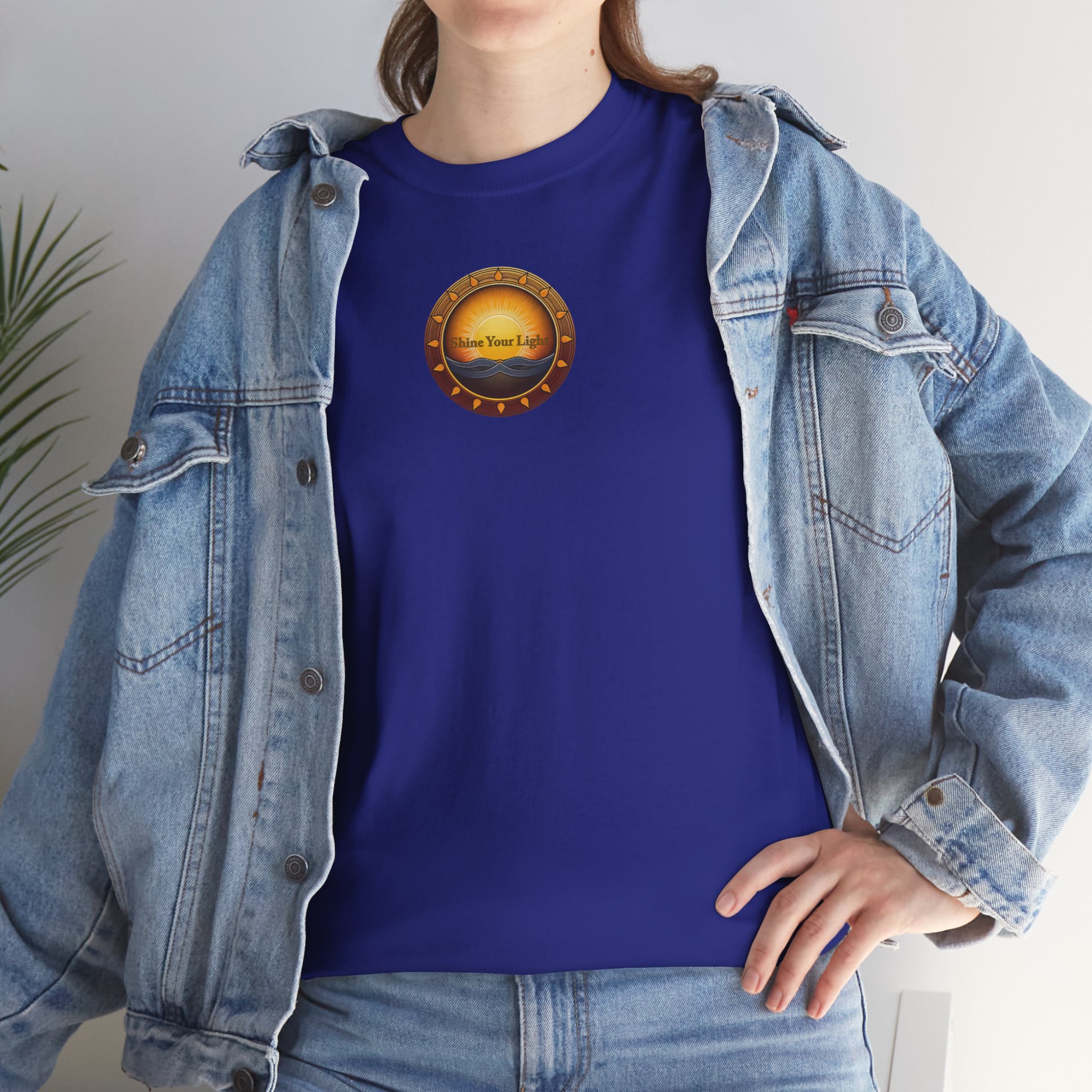 Shine Your Light Unisex Heavy Cotton Short Sleeve T-Shirt - Image 43