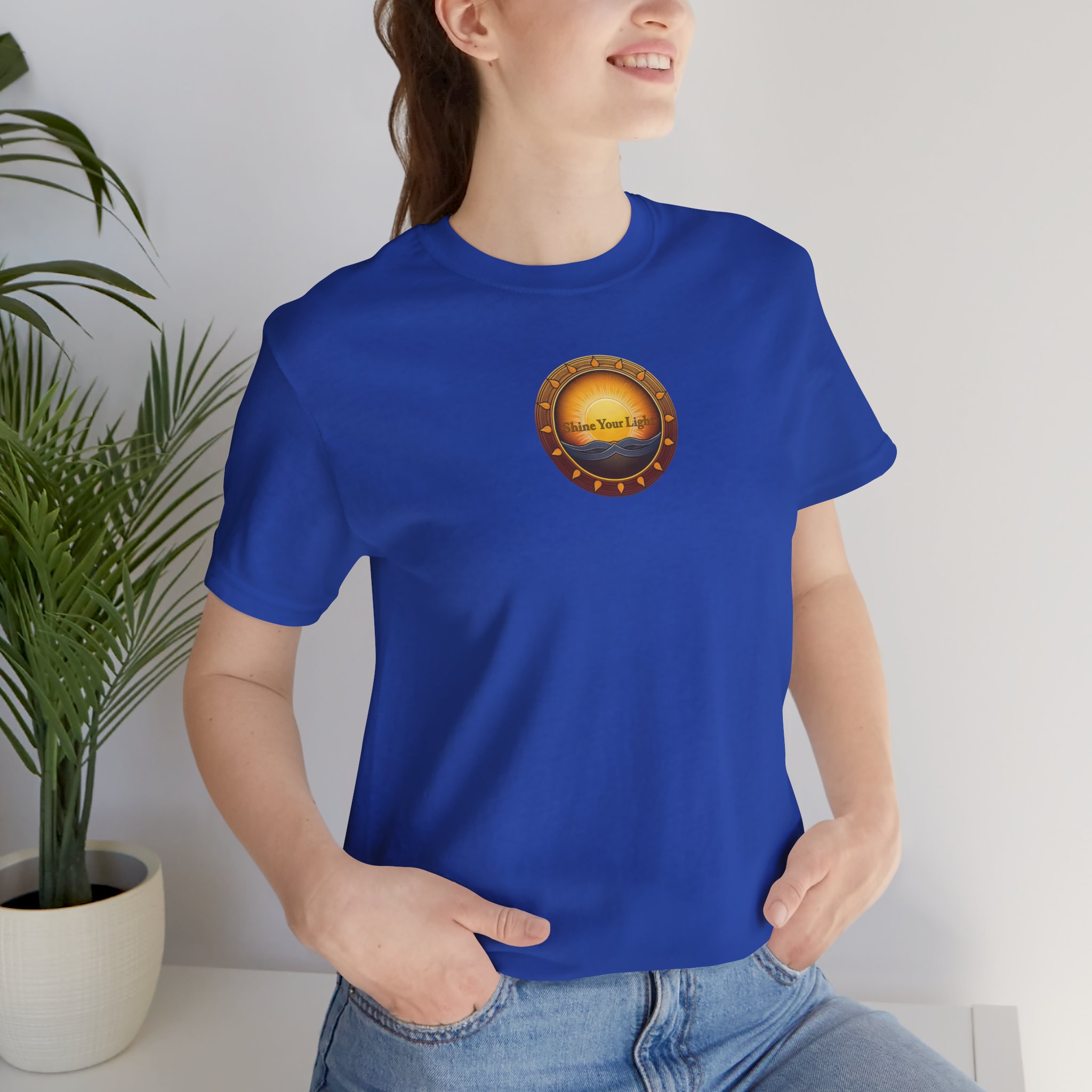 Shine Your Light Unisex Jersey Short Sleeve T-Shirt - Image 20