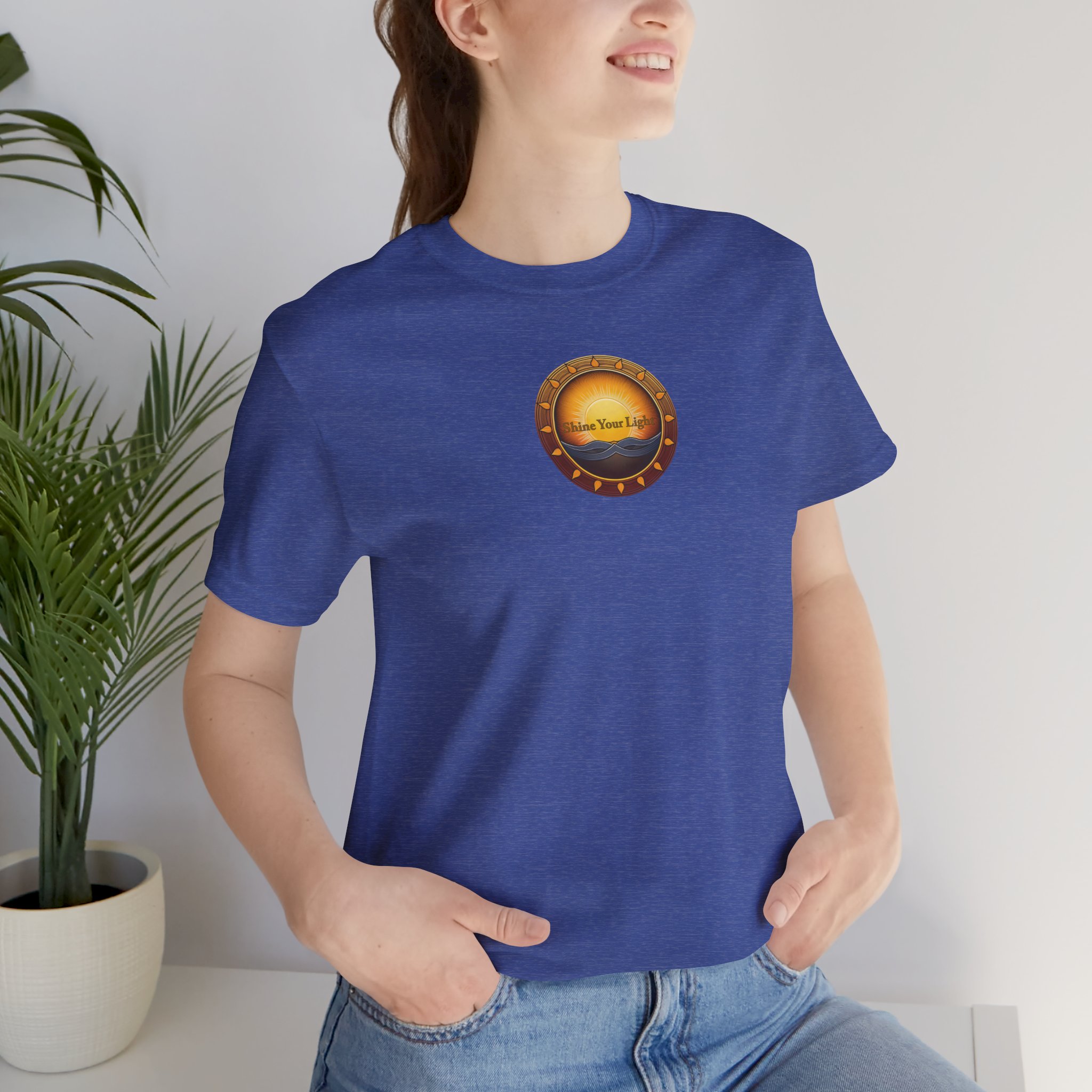 Shine Your Light Unisex Jersey Short Sleeve T-Shirt - Image 32
