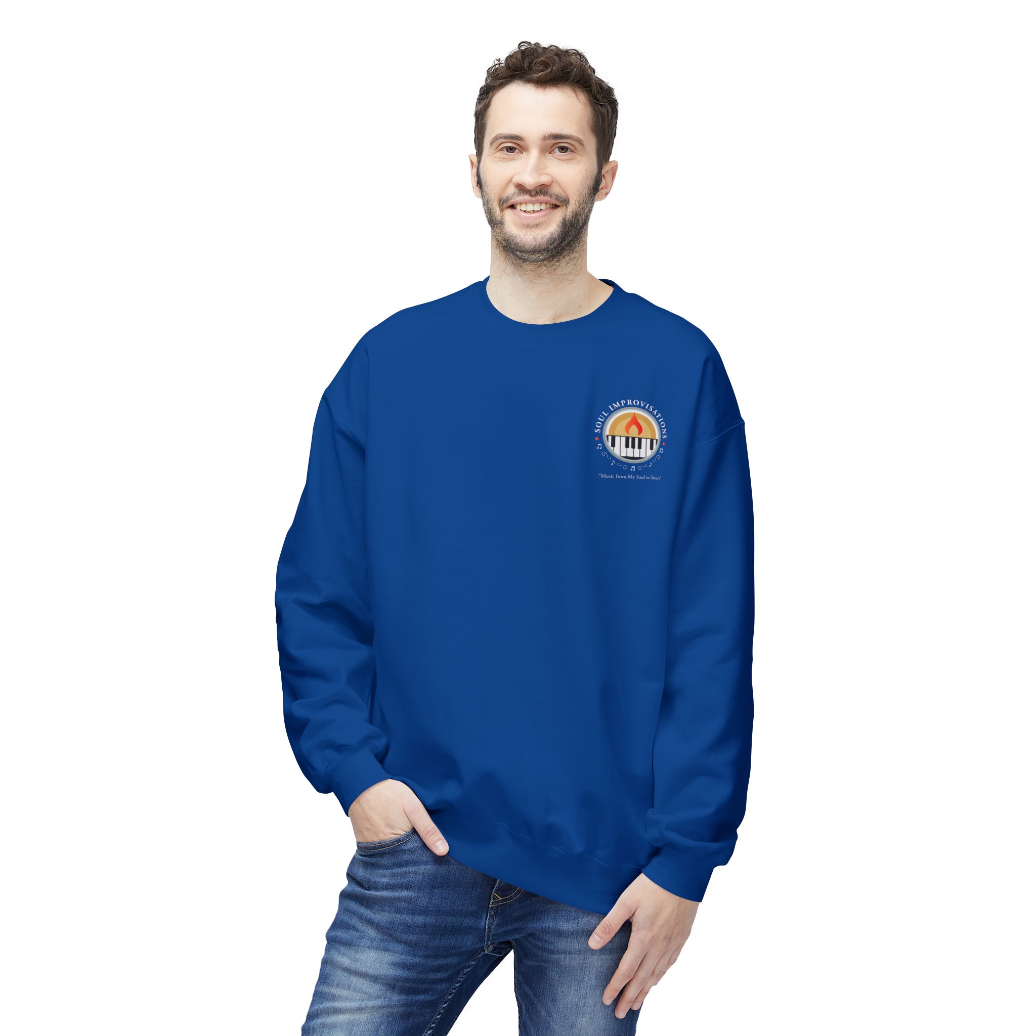 Soul Improvisations Unisex Midweight Crewneck Sweatshirt (left chest logo) - Image 18