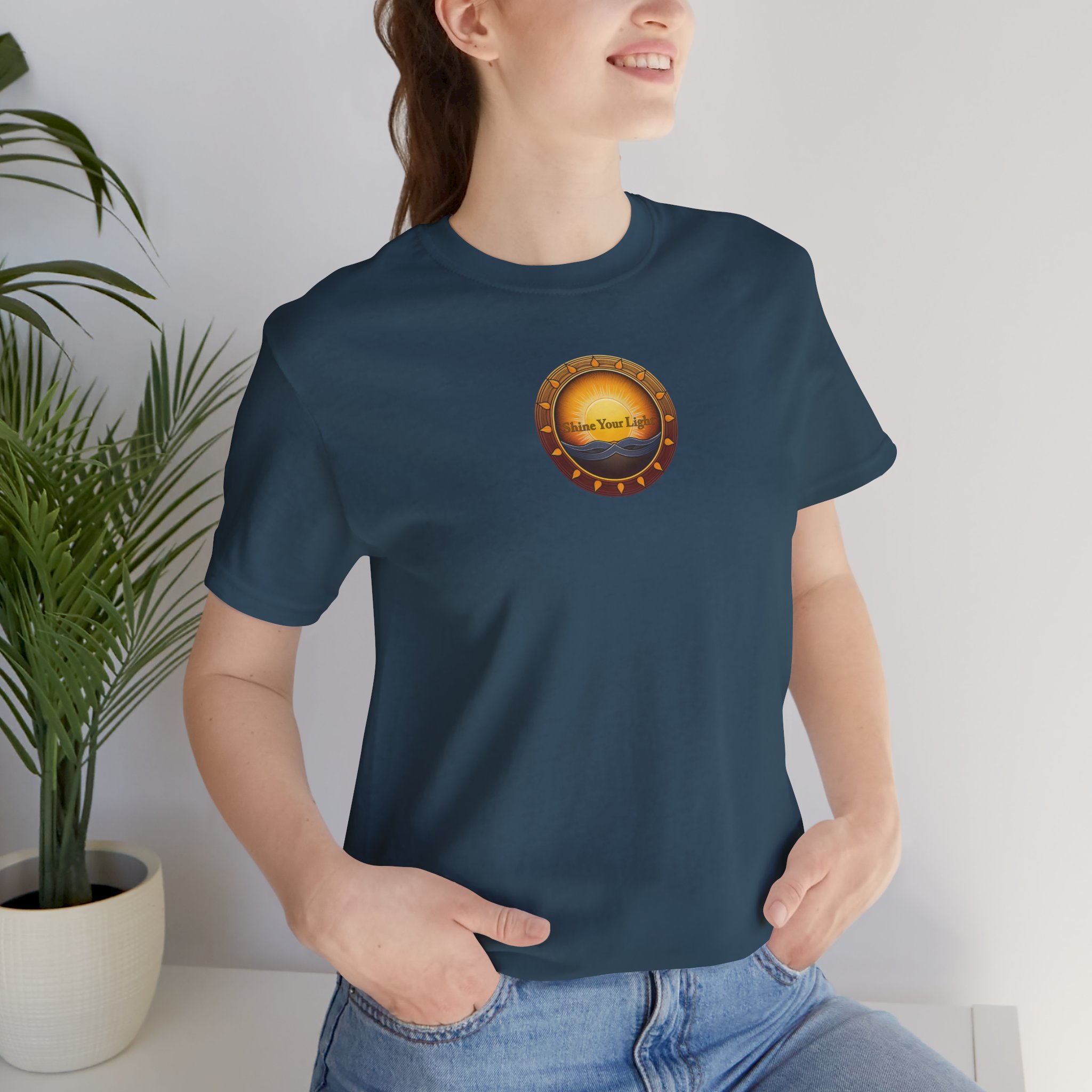 Shine Your Light Unisex Jersey Short Sleeve T-Shirt - Image 10