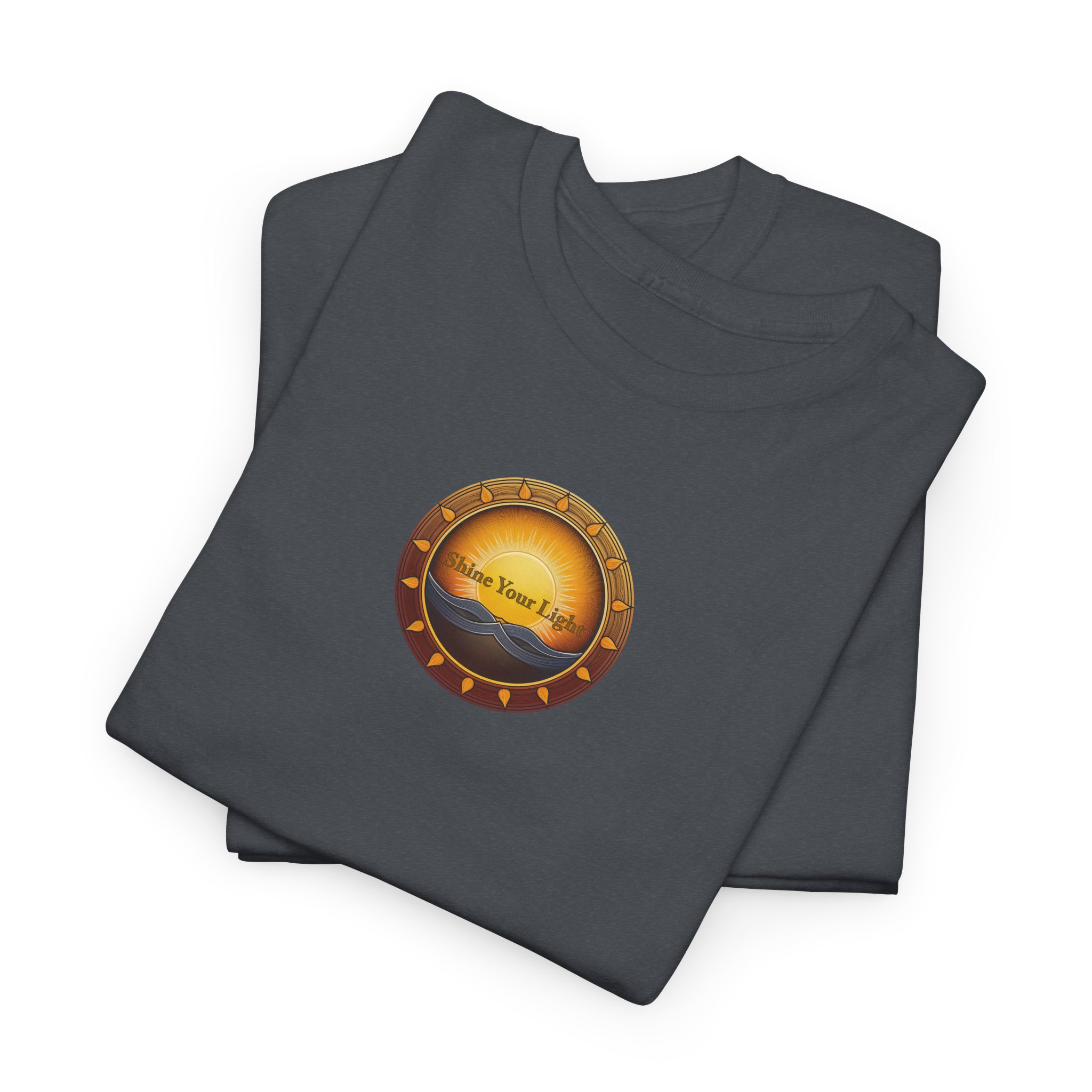 Shine Your Light Unisex Heavy Cotton Short Sleeve T-Shirt - Image 21