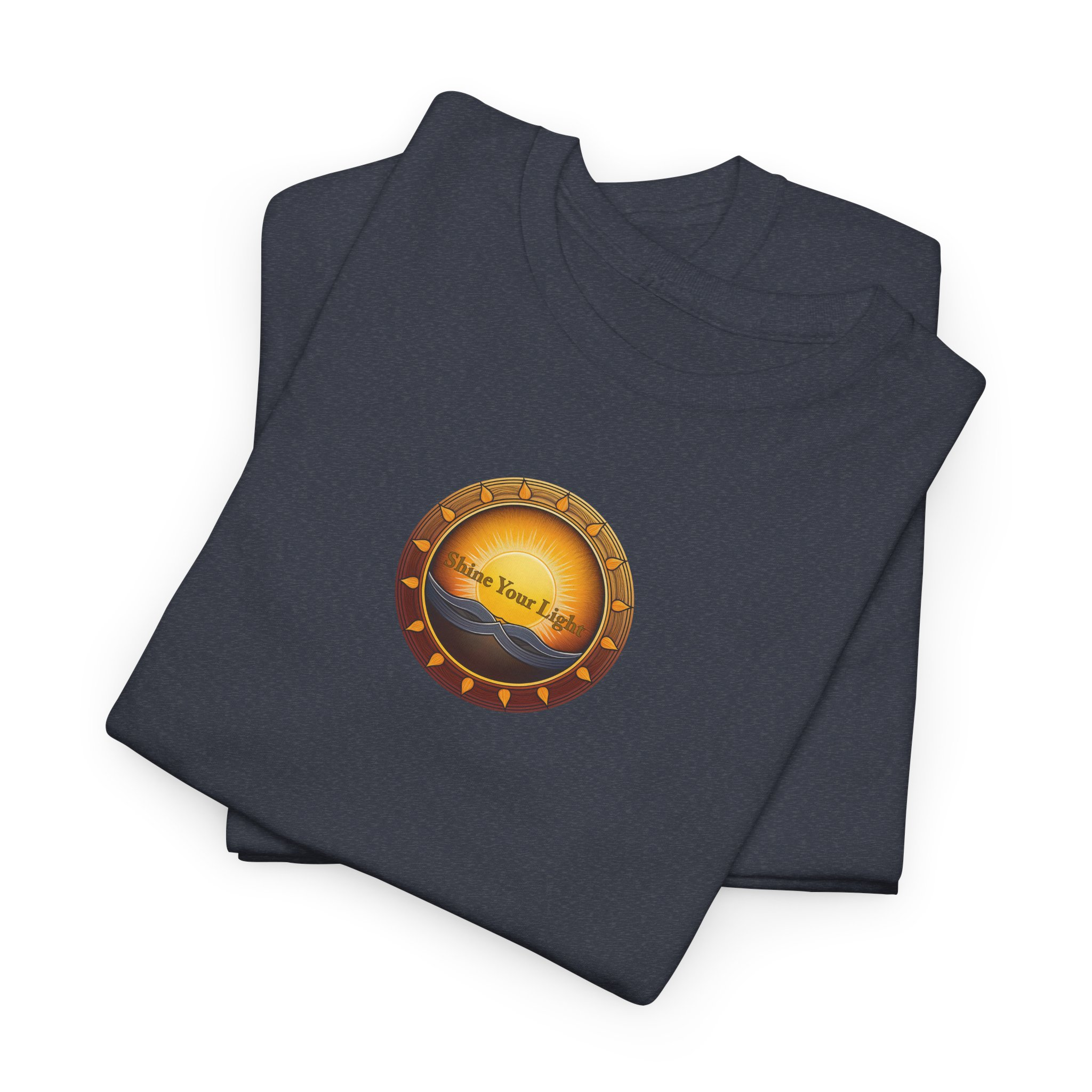 Shine Your Light Unisex Heavy Cotton Short Sleeve T-Shirt - Image 37