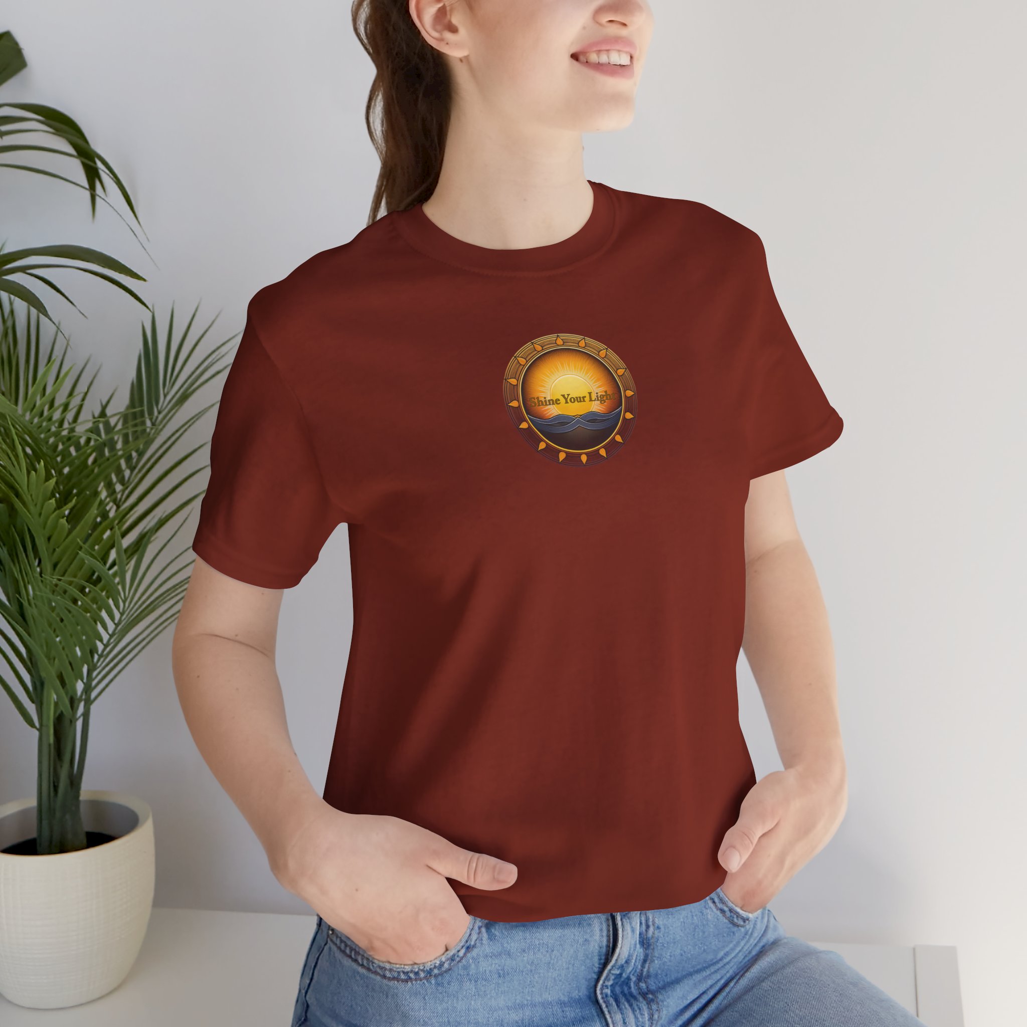 Shine Your Light Unisex Jersey Short Sleeve T-Shirt - Image 7