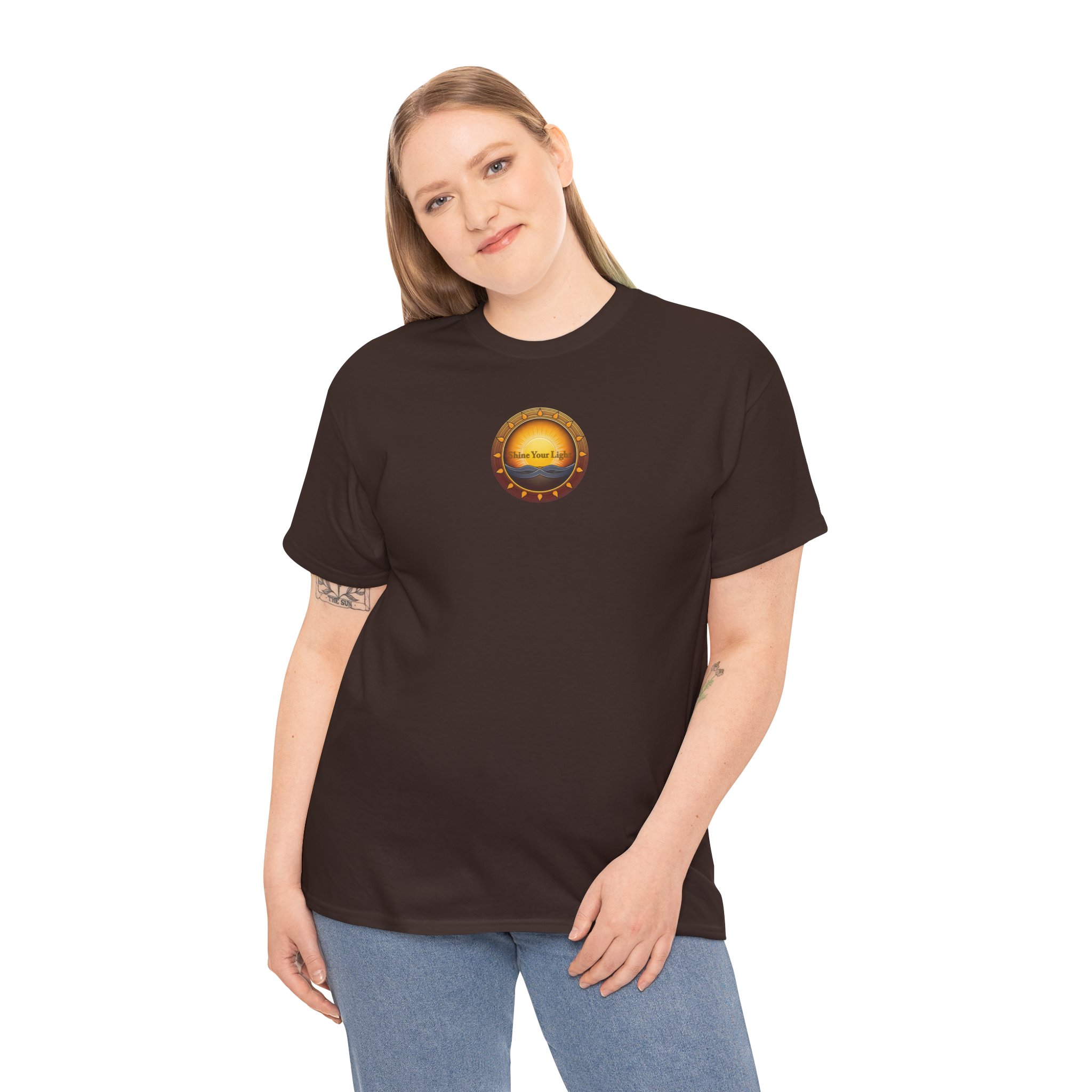 Shine Your Light Unisex Heavy Cotton Short Sleeve T-Shirt - Image 16