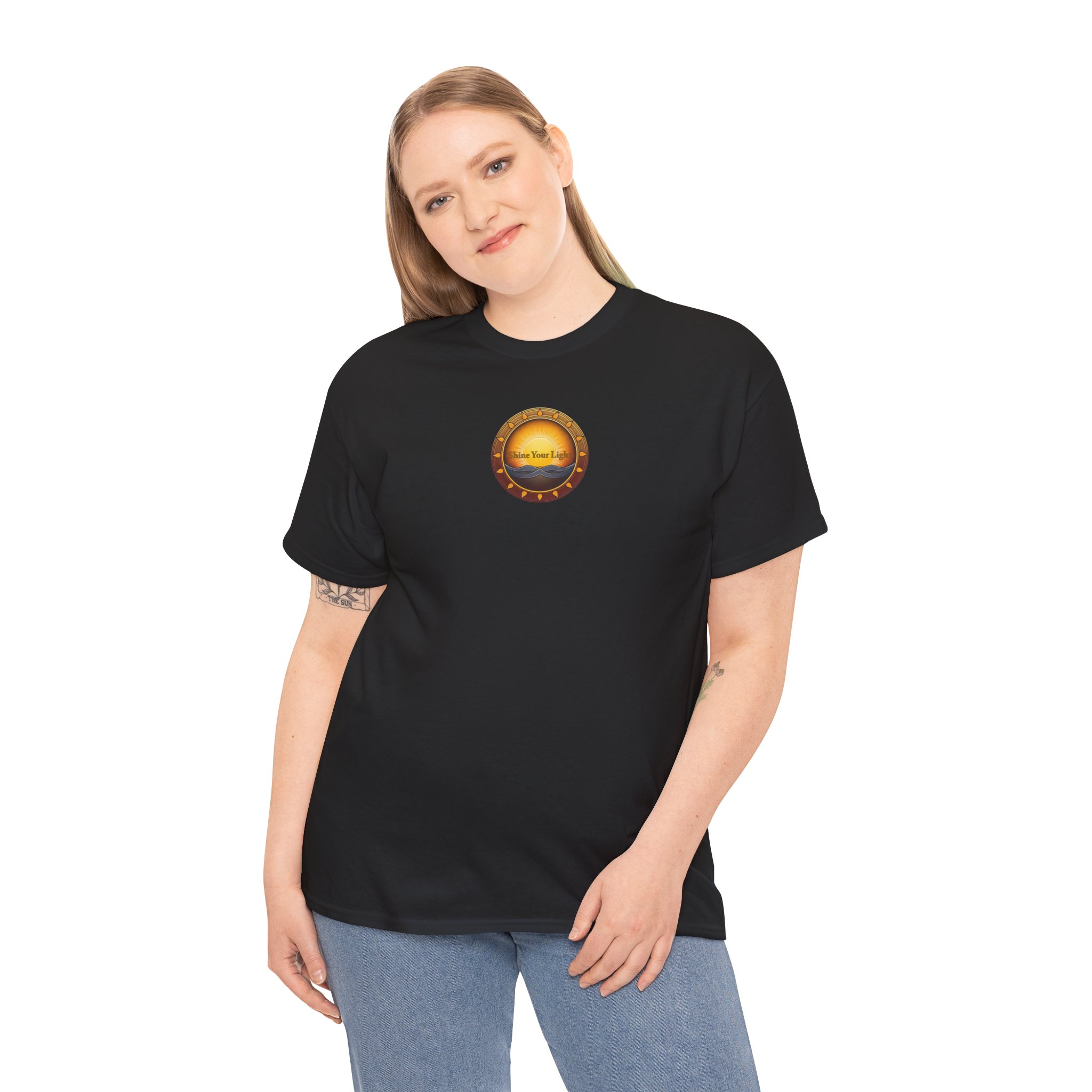 Shine Your Light Unisex Heavy Cotton Short Sleeve T-Shirt - Image 12