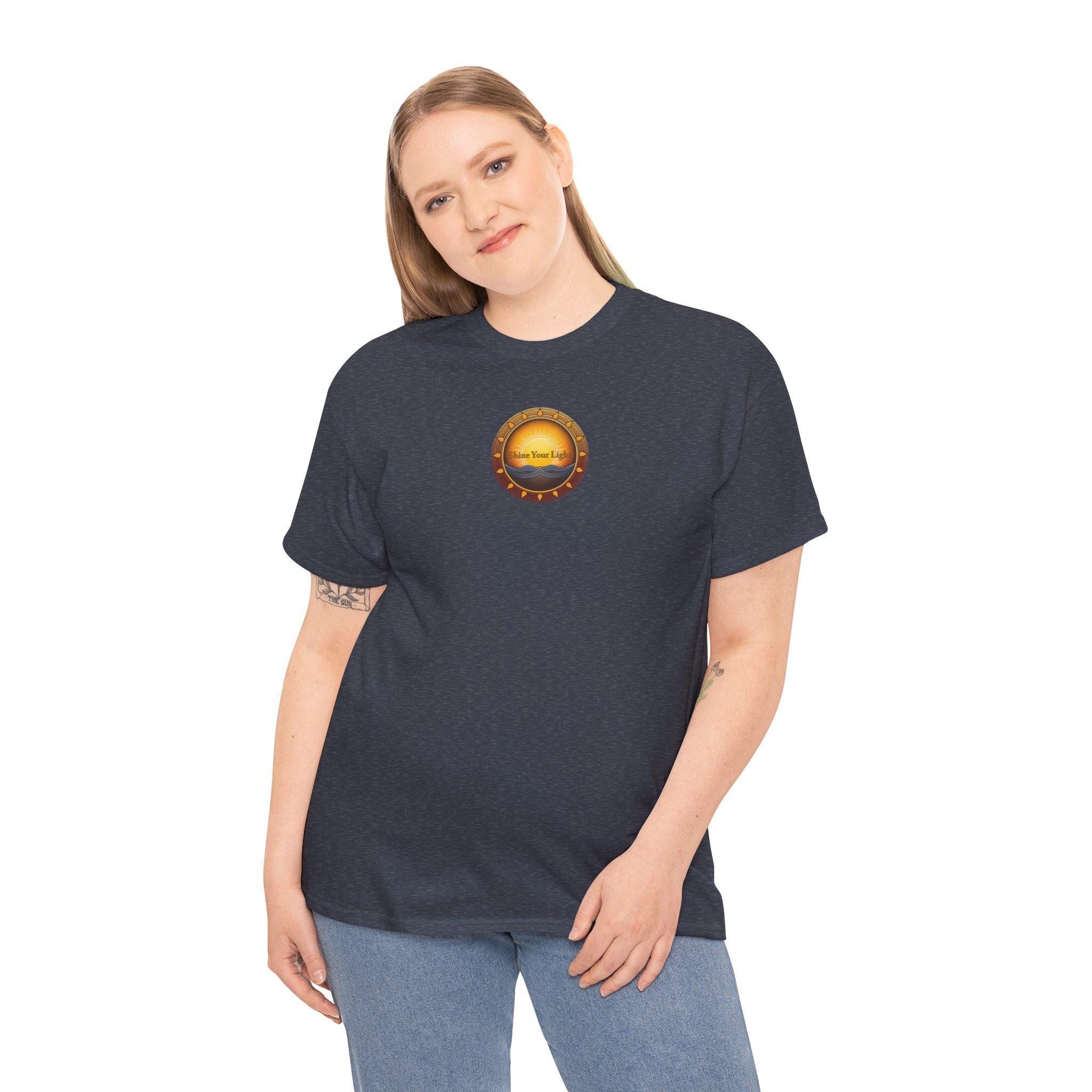 Shine Your Light Unisex Heavy Cotton Short Sleeve T-Shirt - Image 40